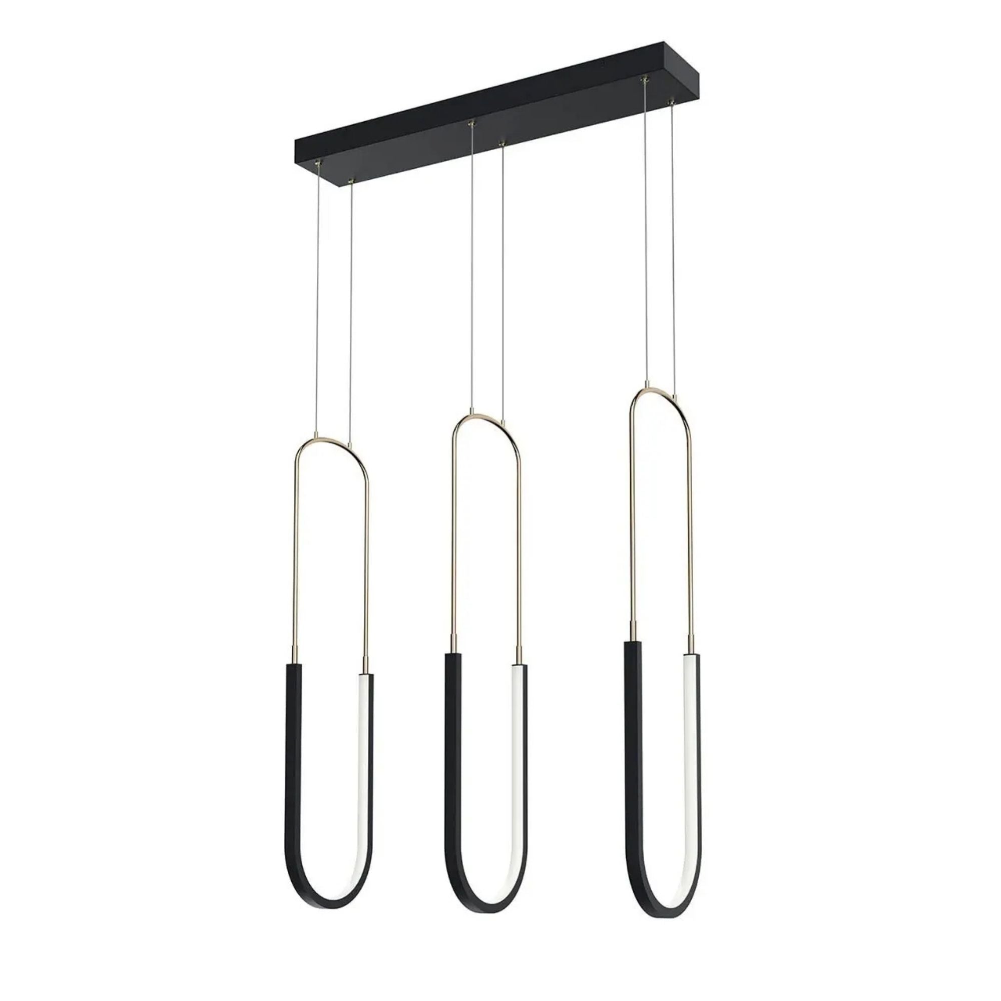 Wayan 30.5 in. 3-Light Chandelier, Matte Black