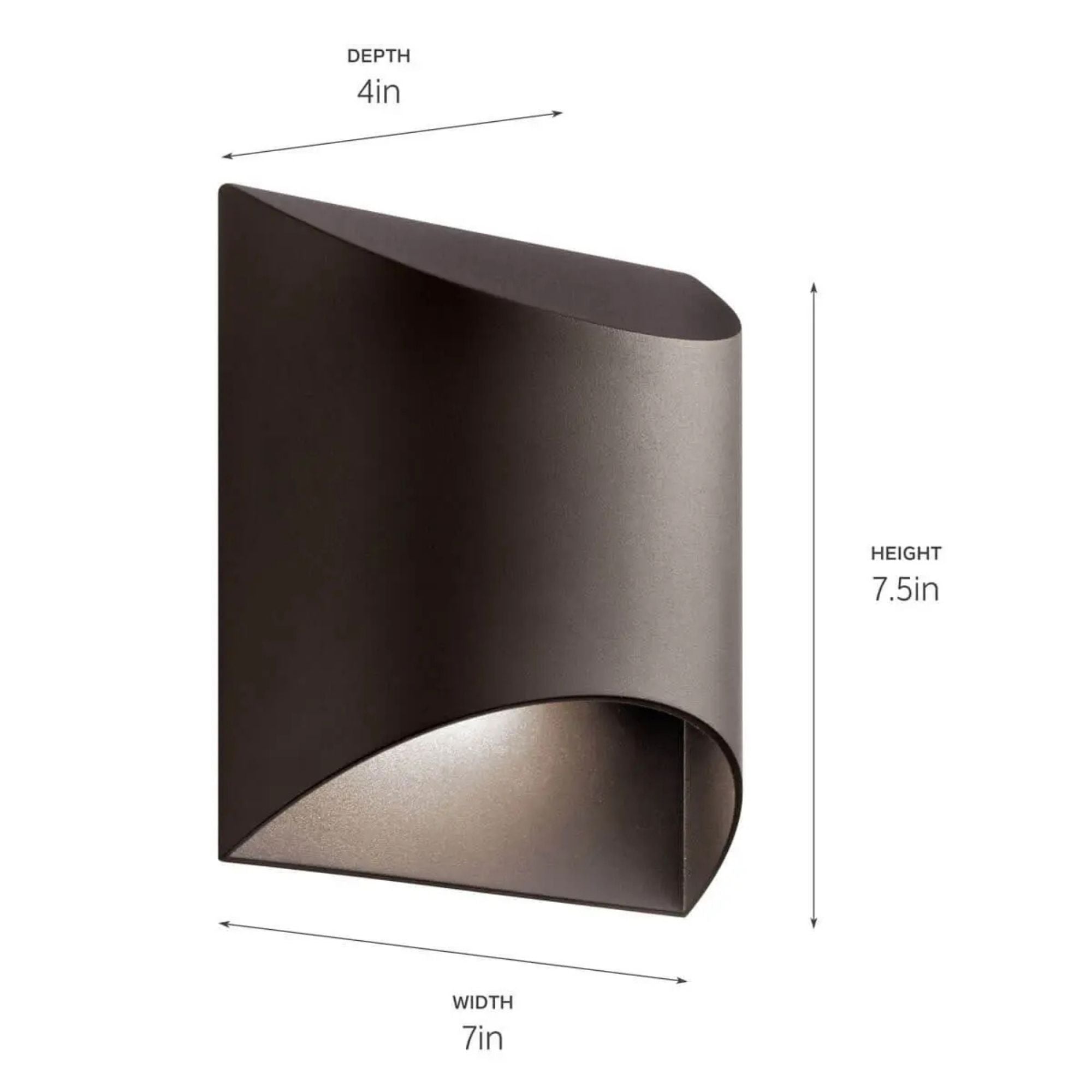 Wesley Outdoor Sconce, Textured Architectural Bronze, Integrated LED