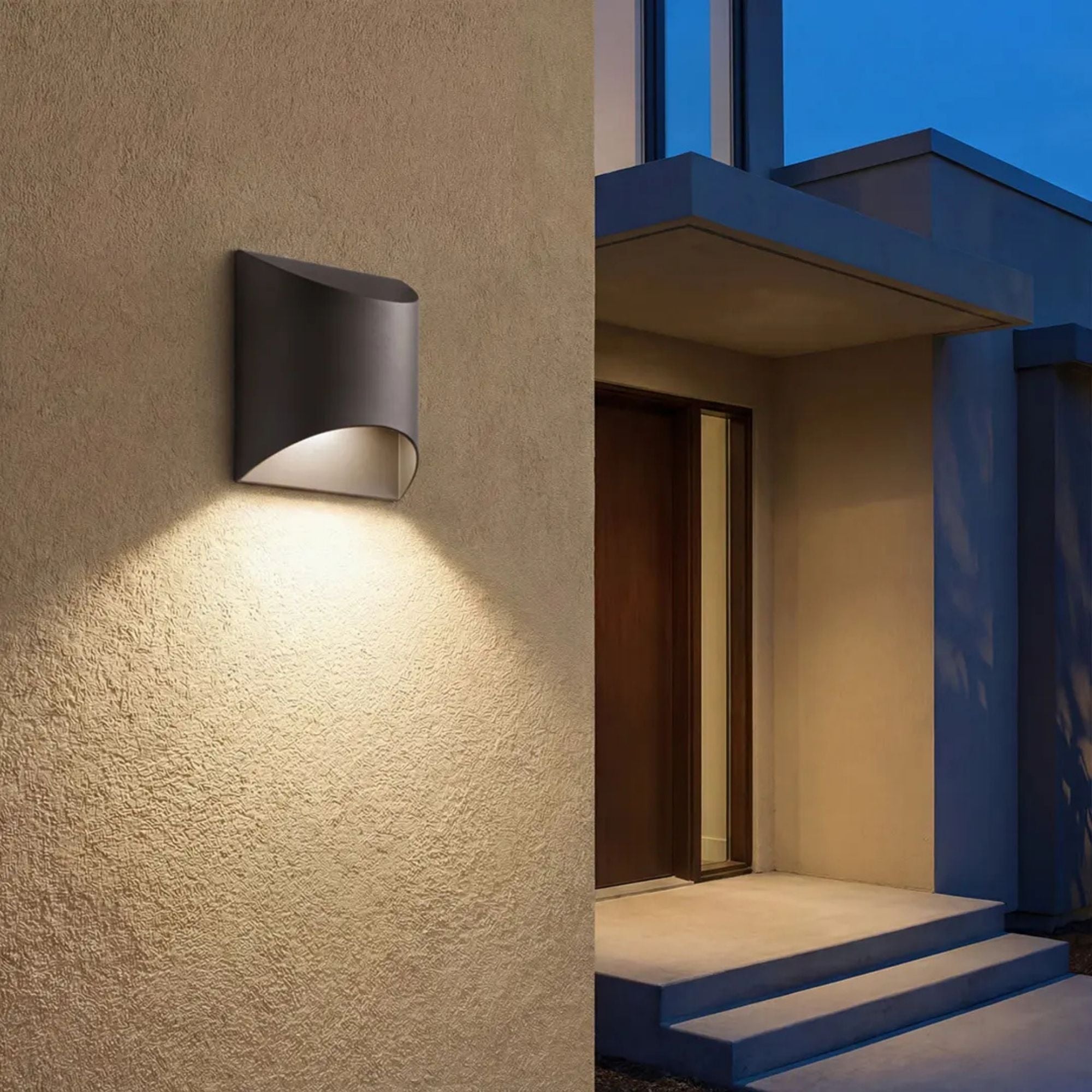Wesley Outdoor Sconce, Textured Architectural Bronze, Integrated LED