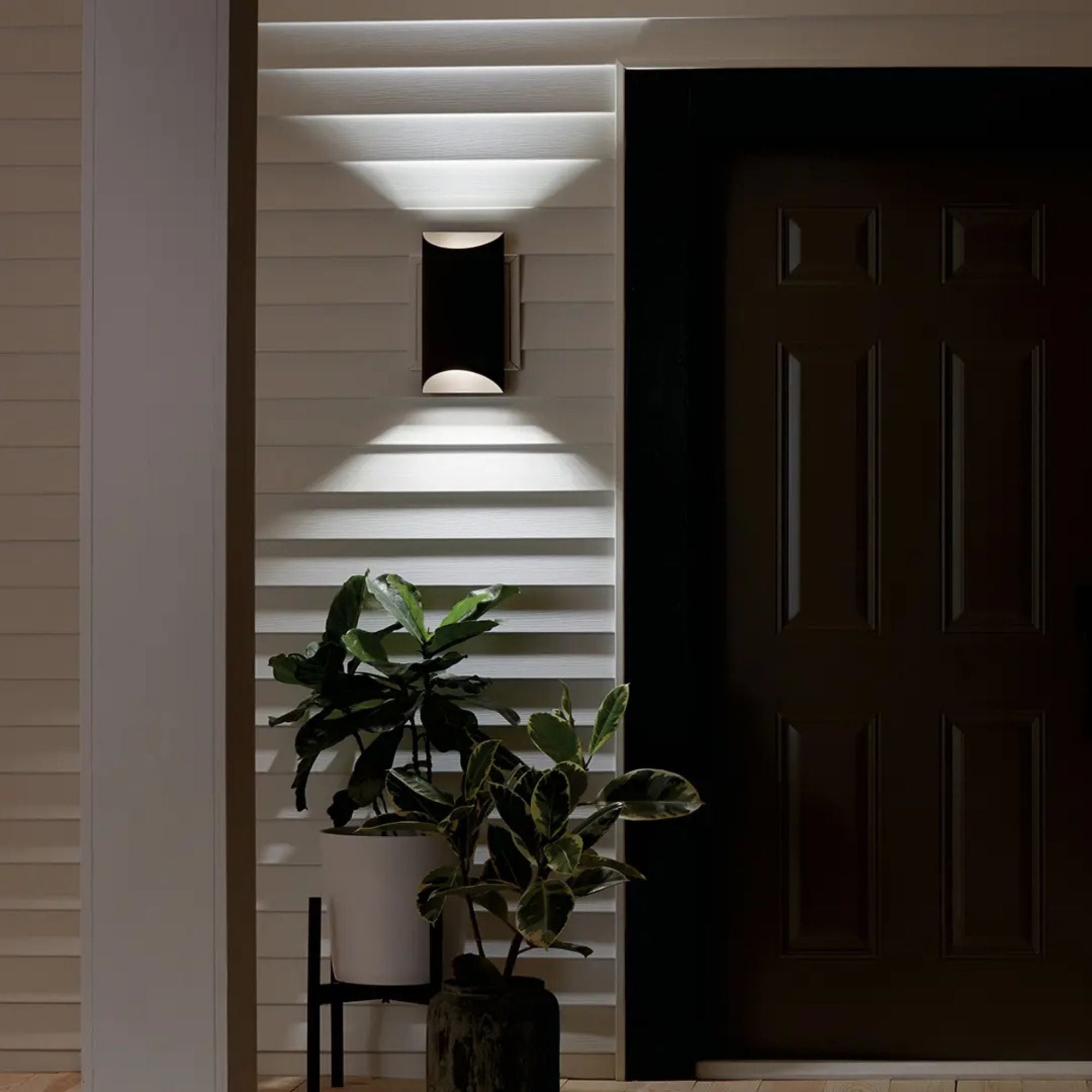 Wesley 13.75in Outdoor Sconce, Textured Architectural Bronze, Integrated LED