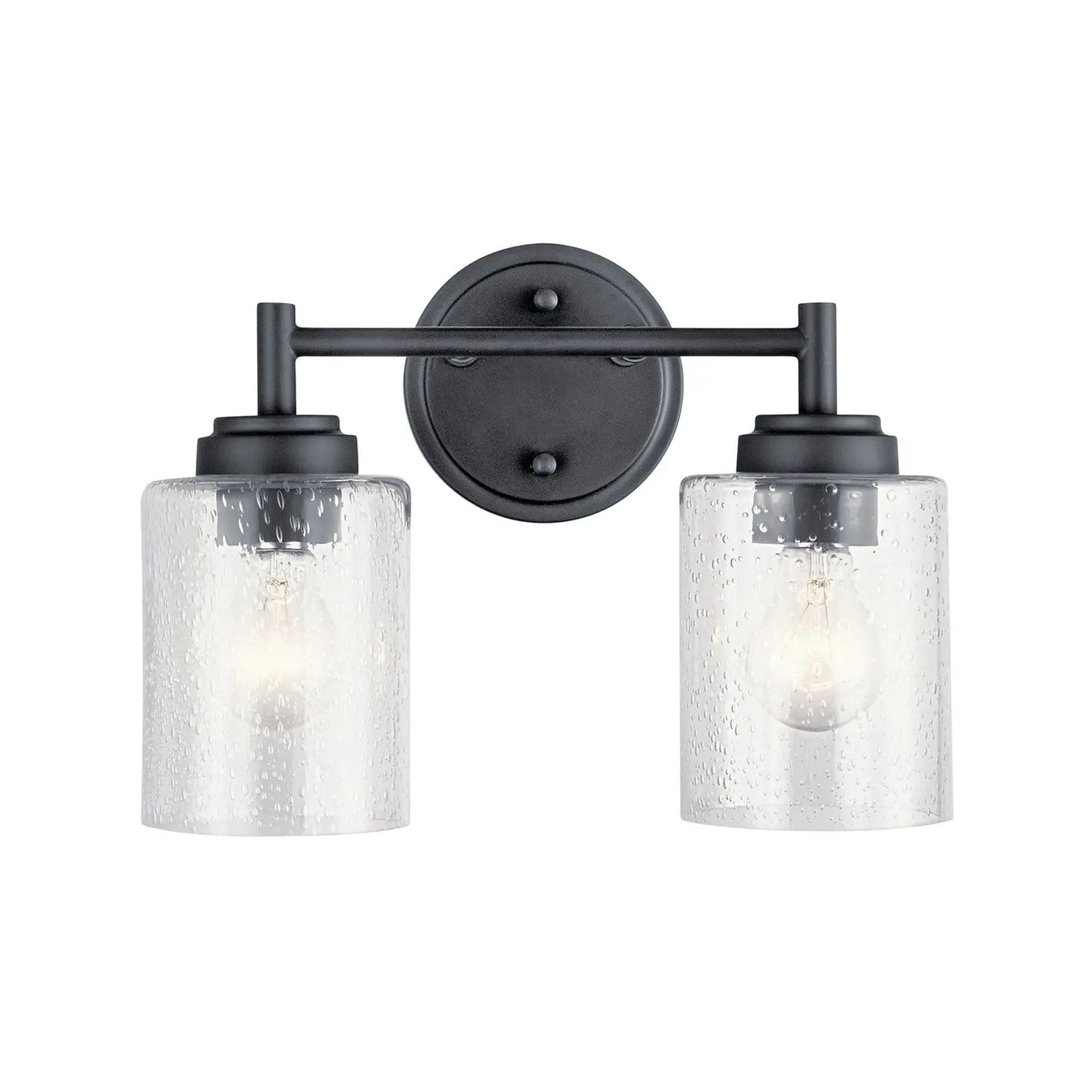 Winslow 13 in. 2-Light Bathroom Vanity Light, Black