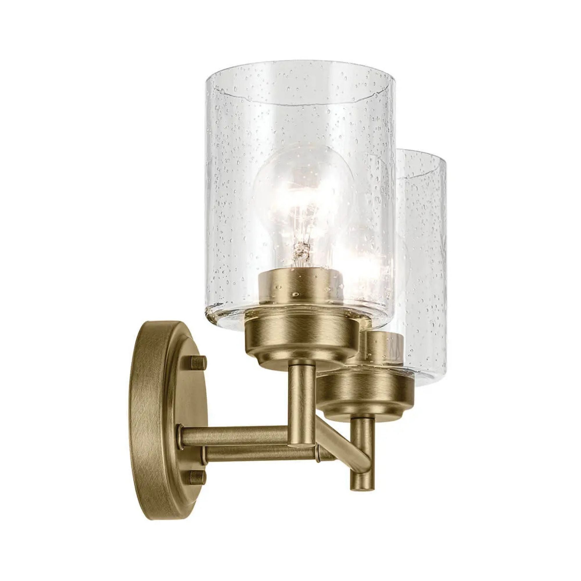 Winslow 13 in. 2-Light Bathroom Vanity Light, Natural Brass