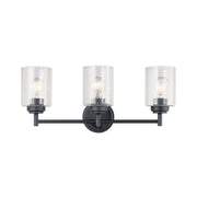 Winslow 21.5 in. 3-Light Bathroom Vanity Light, Black