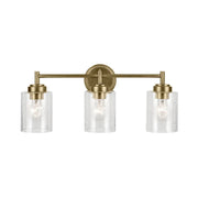 Winslow 21.5 in. 3-Light Bathroom Vanity Light, Natural Brass