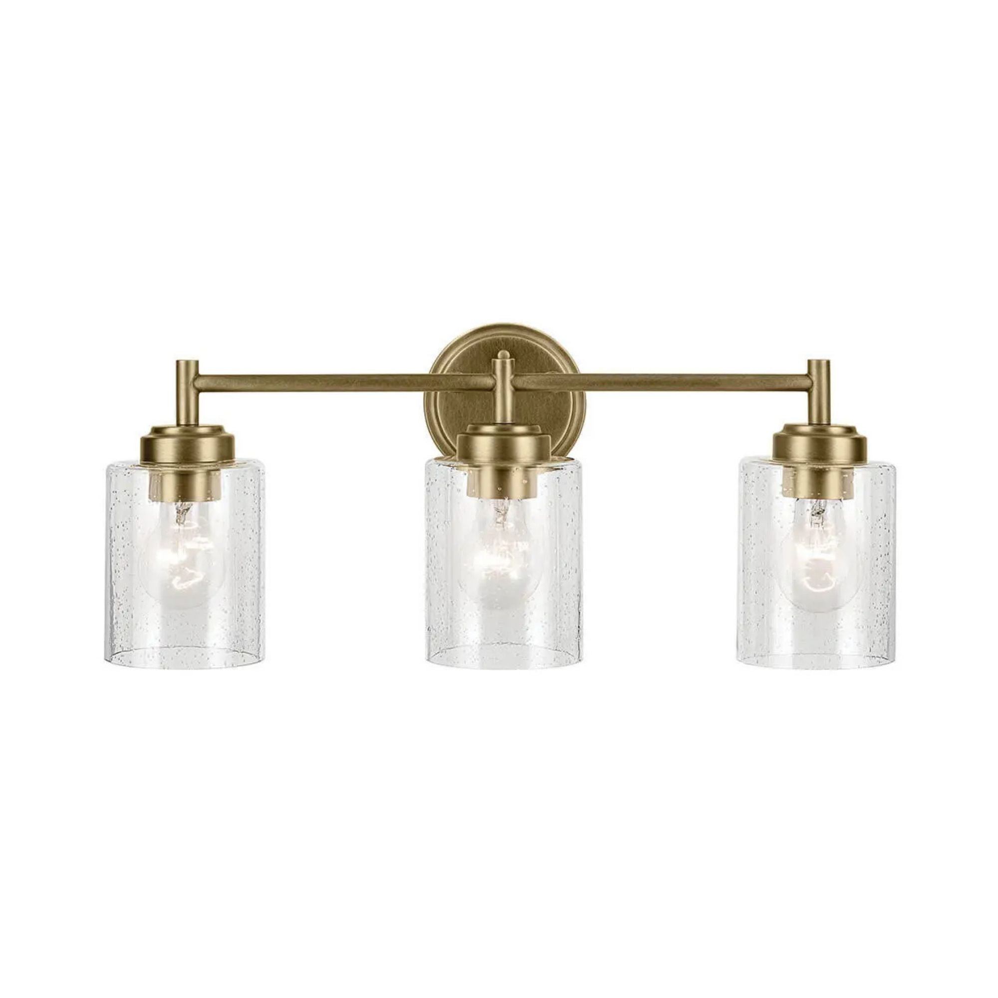Winslow 21.5 in. 3-Light Bathroom Vanity Light, Natural Brass