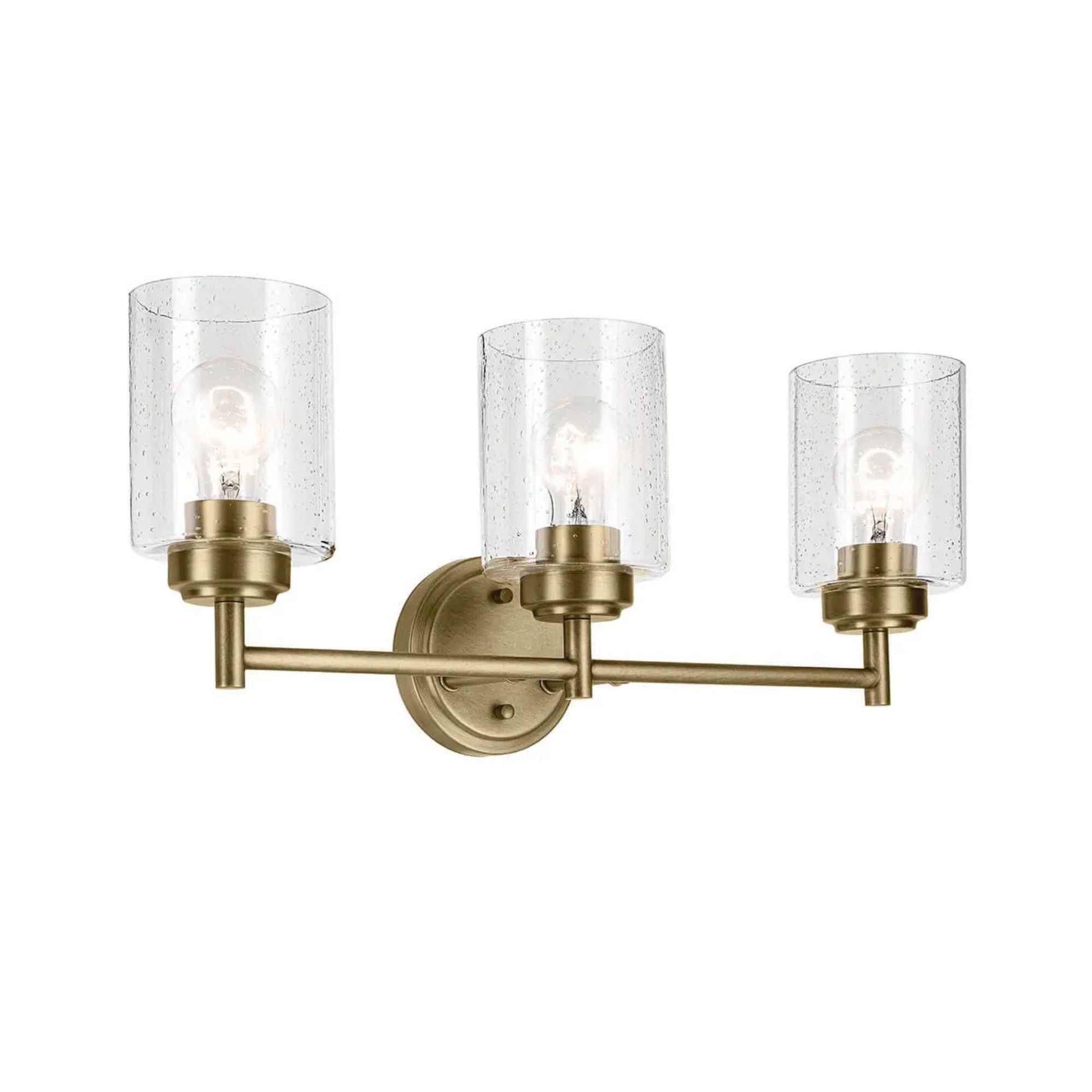 Winslow 21.5 in. 3-Light Bathroom Vanity Light, Natural Brass