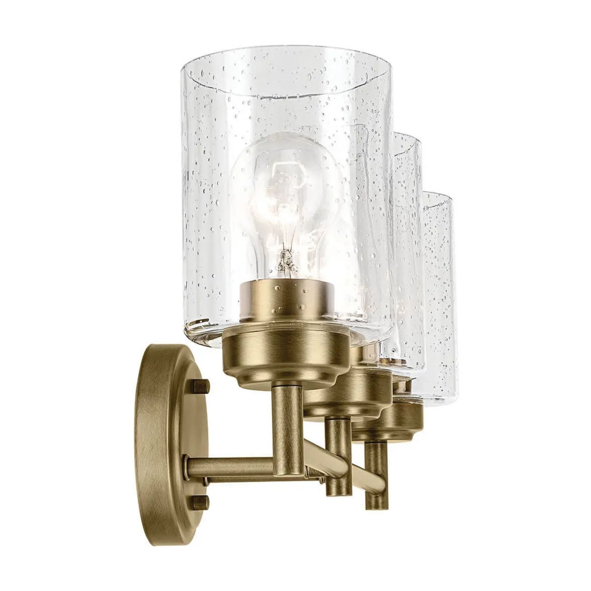 Winslow 21.5 in. 3-Light Bathroom Vanity Light, Natural Brass
