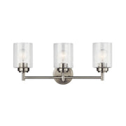 Kichler Winslow 21.5 in. 3-Light Bathroom Vanity Light, Brushed Nickel with Clear Glass