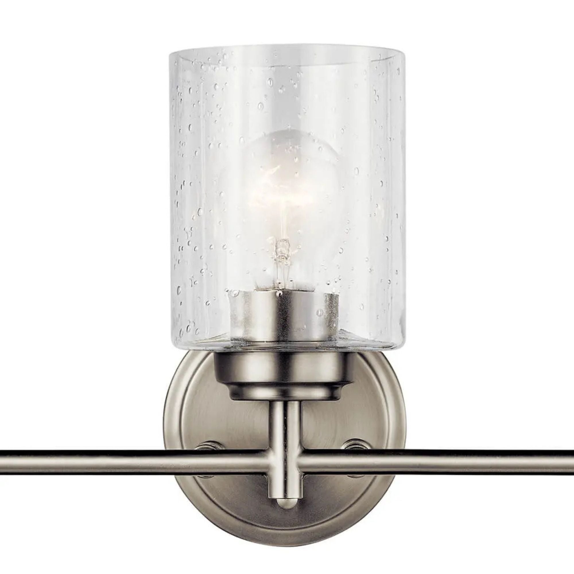 Kichler Winslow 21.5 in. 3-Light Bathroom Vanity Light, Brushed Nickel with Clear Glass