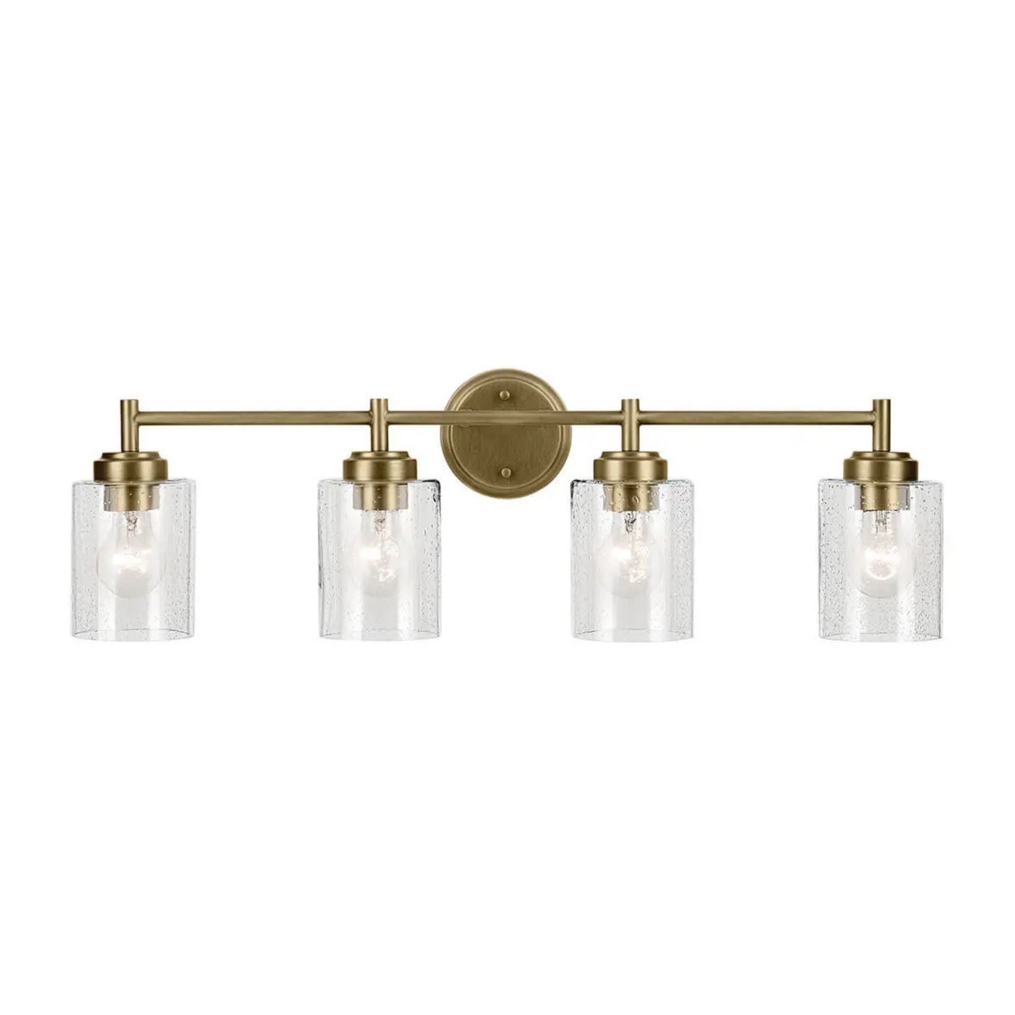 Winslow 30 in. 4-Light Bathroom Vanity Light, Natural Brass