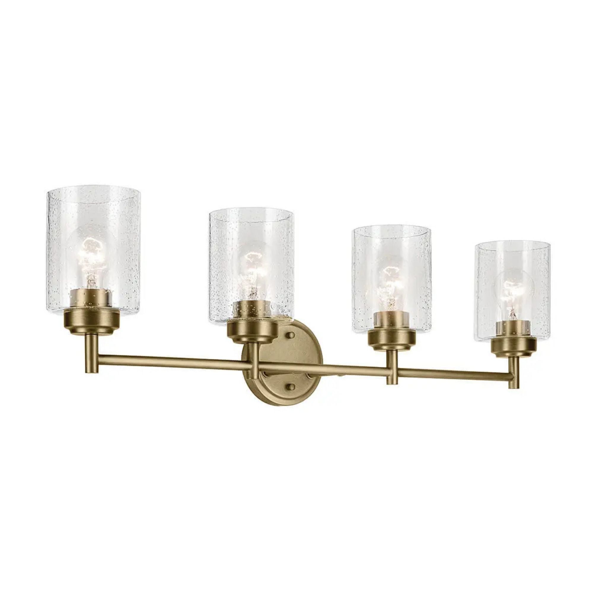 Winslow 30 in. 4-Light Bathroom Vanity Light, Natural Brass