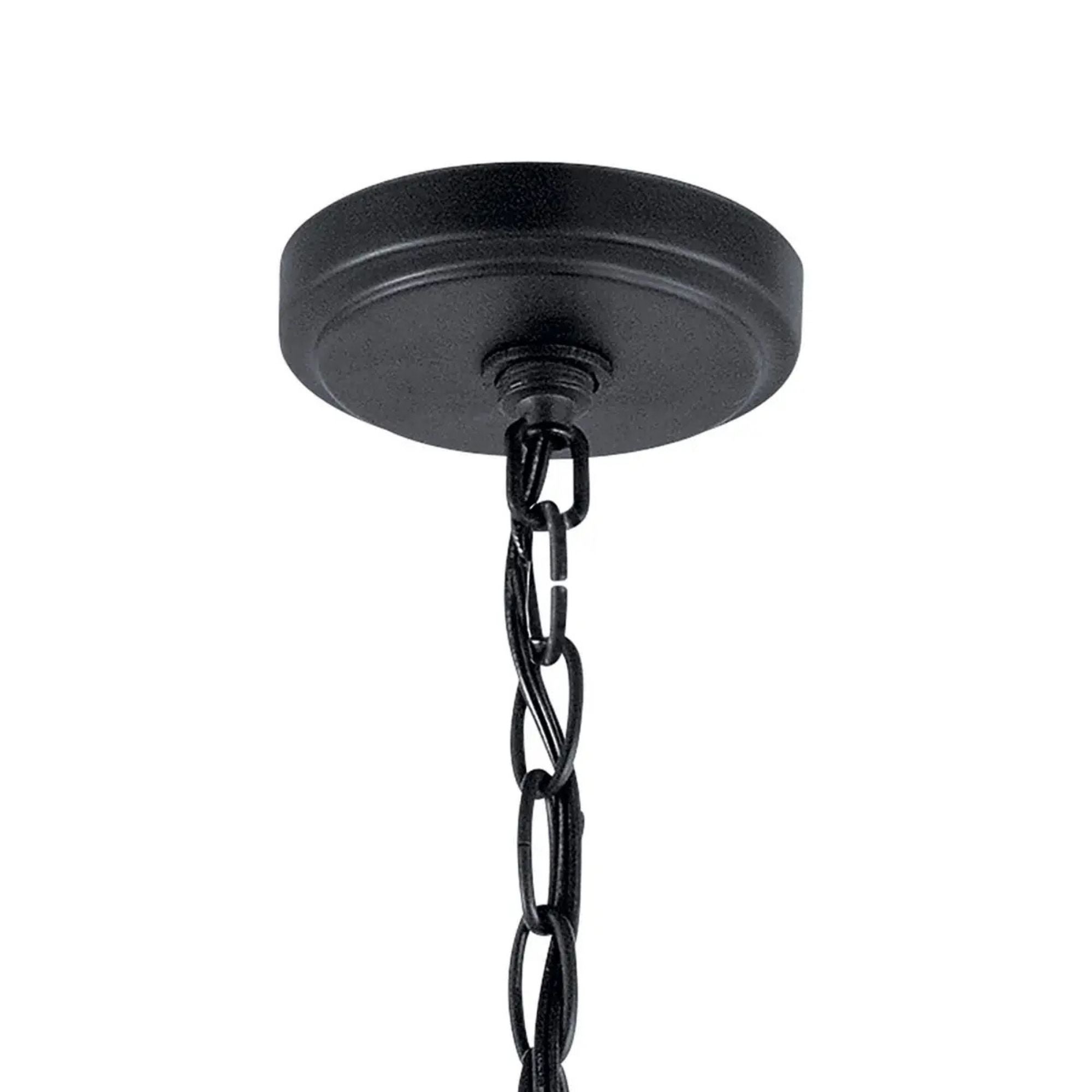 Kichler Winslow 18 in. 3-Light Chandelier, Black with Clear Glass