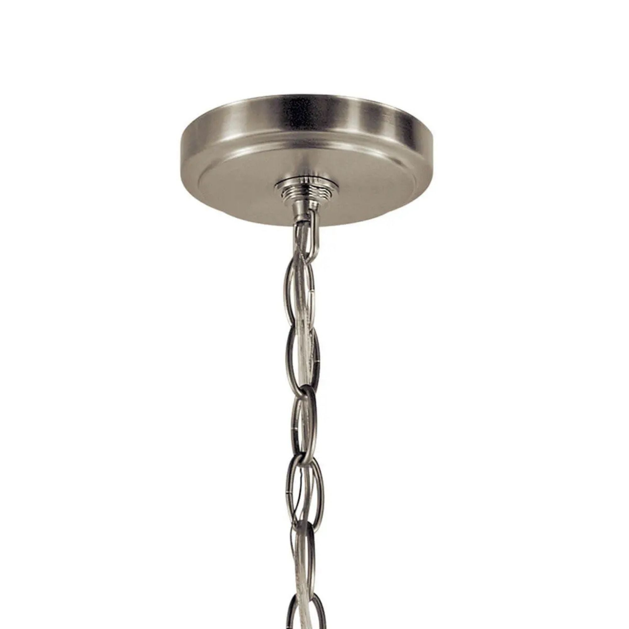 Kichler Winslow 18 in. 3-Light Chandelier, Brushed Nickel with Glass Shade