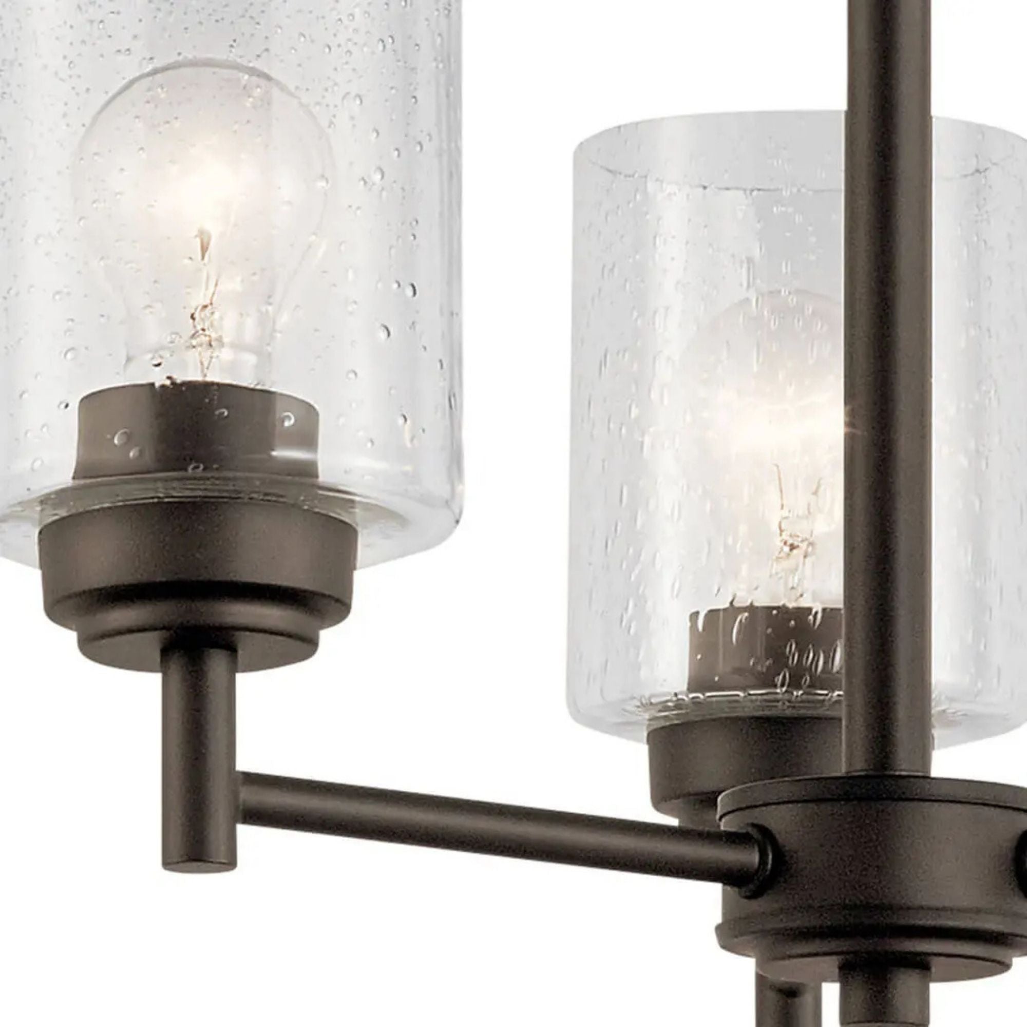 Kichler Winslow 18 in. 3-Light Chandelier, Olde Bronze with Glass Shade