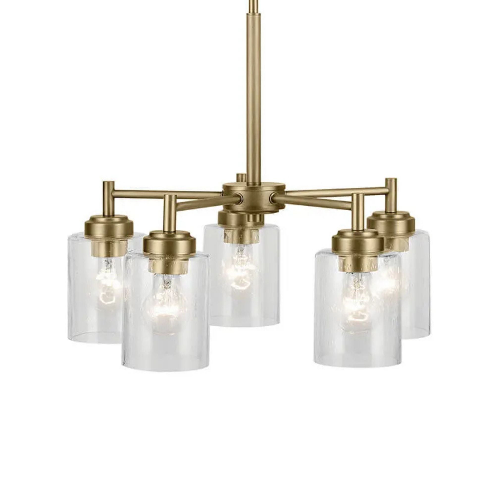 Kichler Winslow 19.75 in. 5-Light Chandelier, Natural Brass