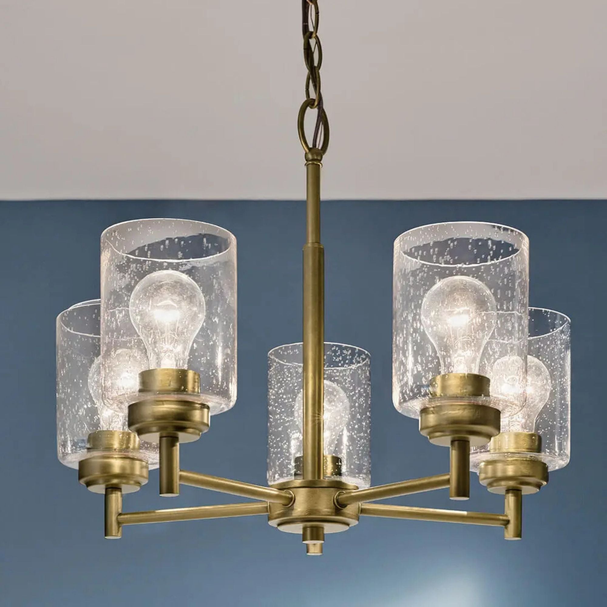 Kichler Winslow 19.75 in. 5-Light Chandelier, Natural Brass