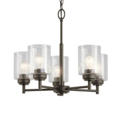 Kichler Winslow 19.75 in. 5-Light Chandelier, Olde Bronze with Clear Glass