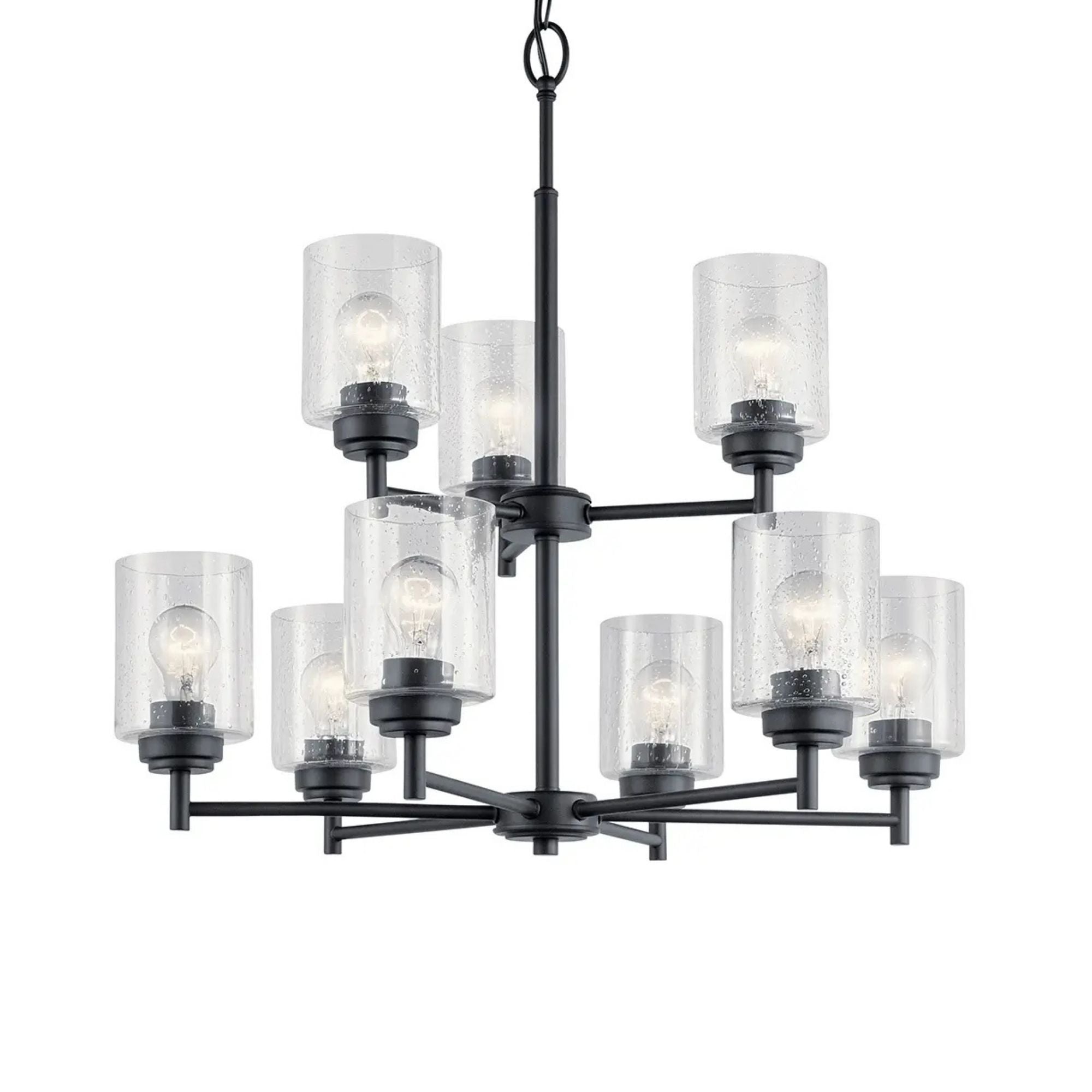 Kichler Winslow 27 in. 9-Light Chandelier, Black