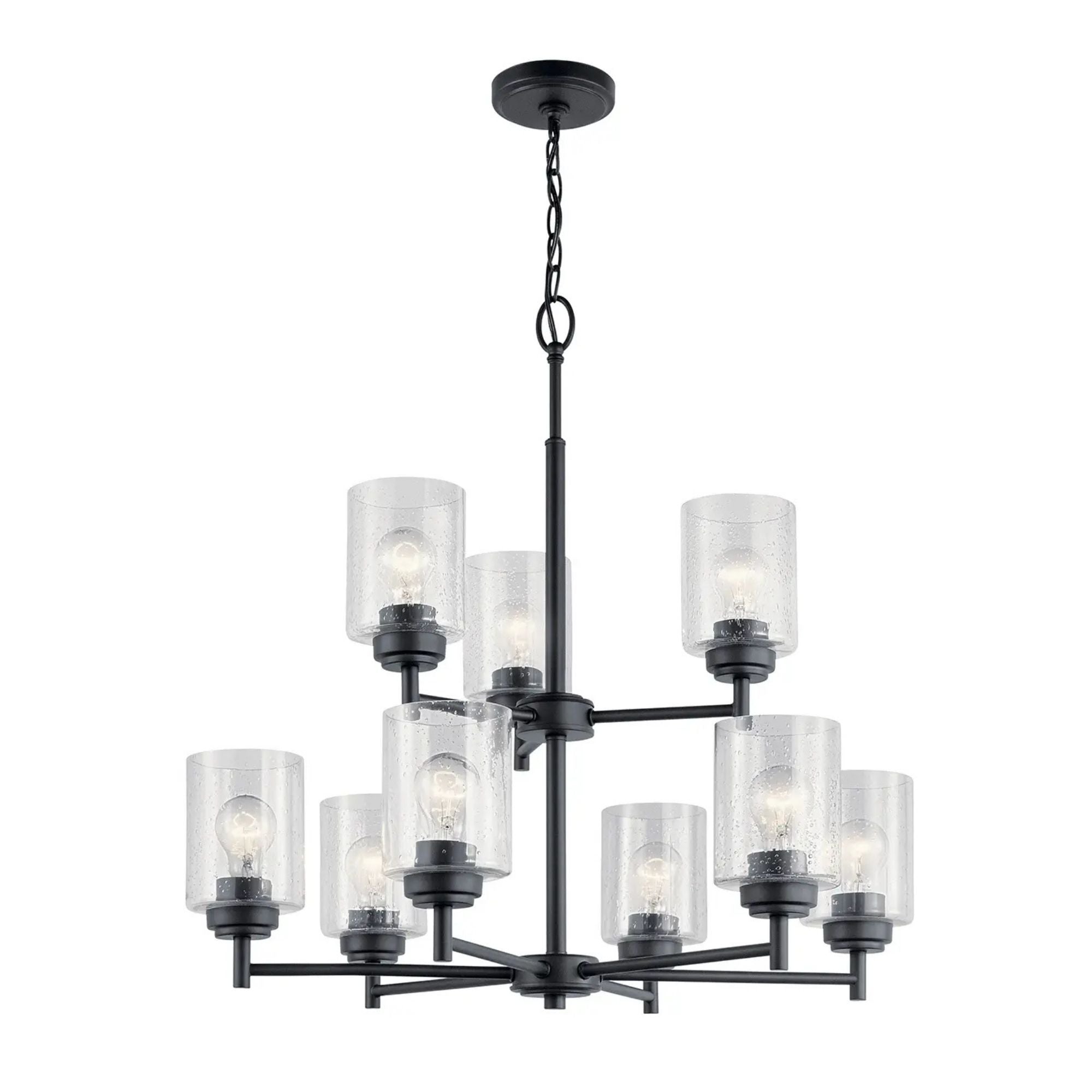 Kichler Winslow 27 in. 9-Light Chandelier, Black