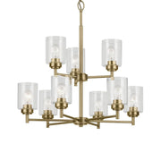 Kichler Winslow 27 in. 9-Light Chandelier, Natural Brass