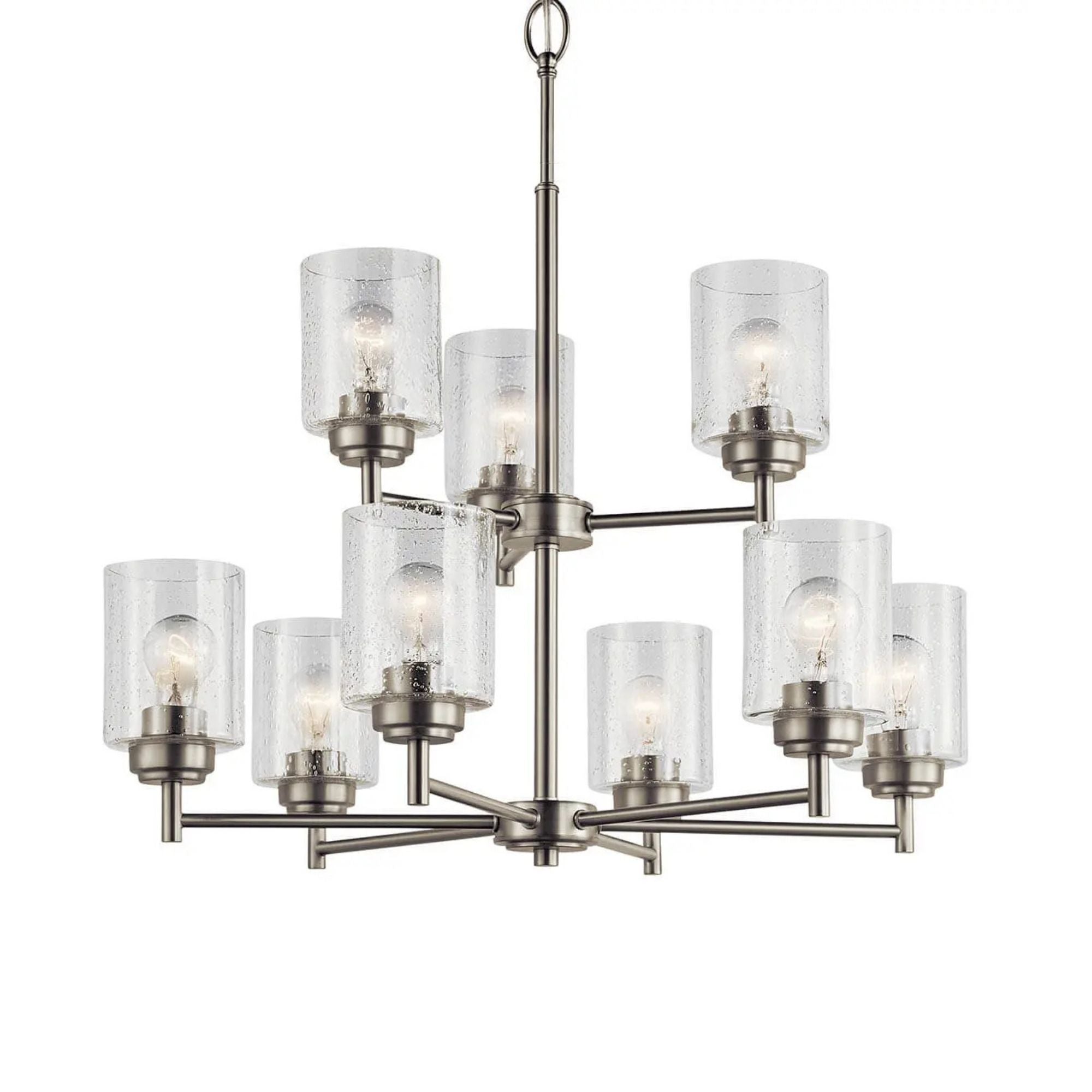 Kichler Winslow 27 in. 9-Light Chandelier, Brushed Nickel