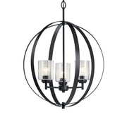 Winslow 31 in. 3-Light Chandelier, Black