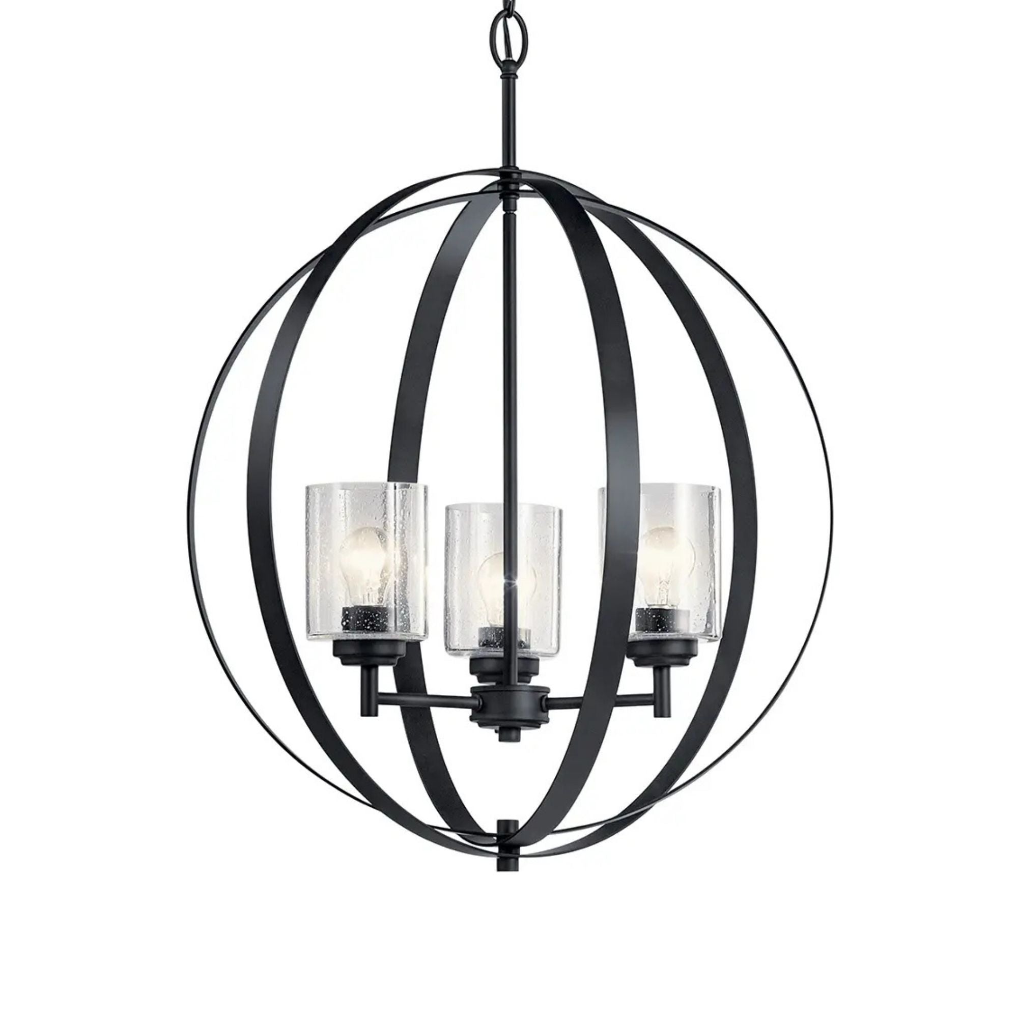 Winslow 31 in. 3-Light Chandelier, Black