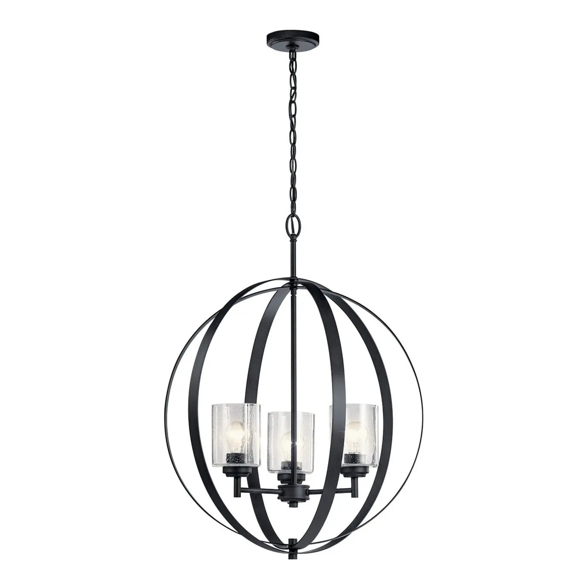 Winslow 31 in. 3-Light Chandelier, Black