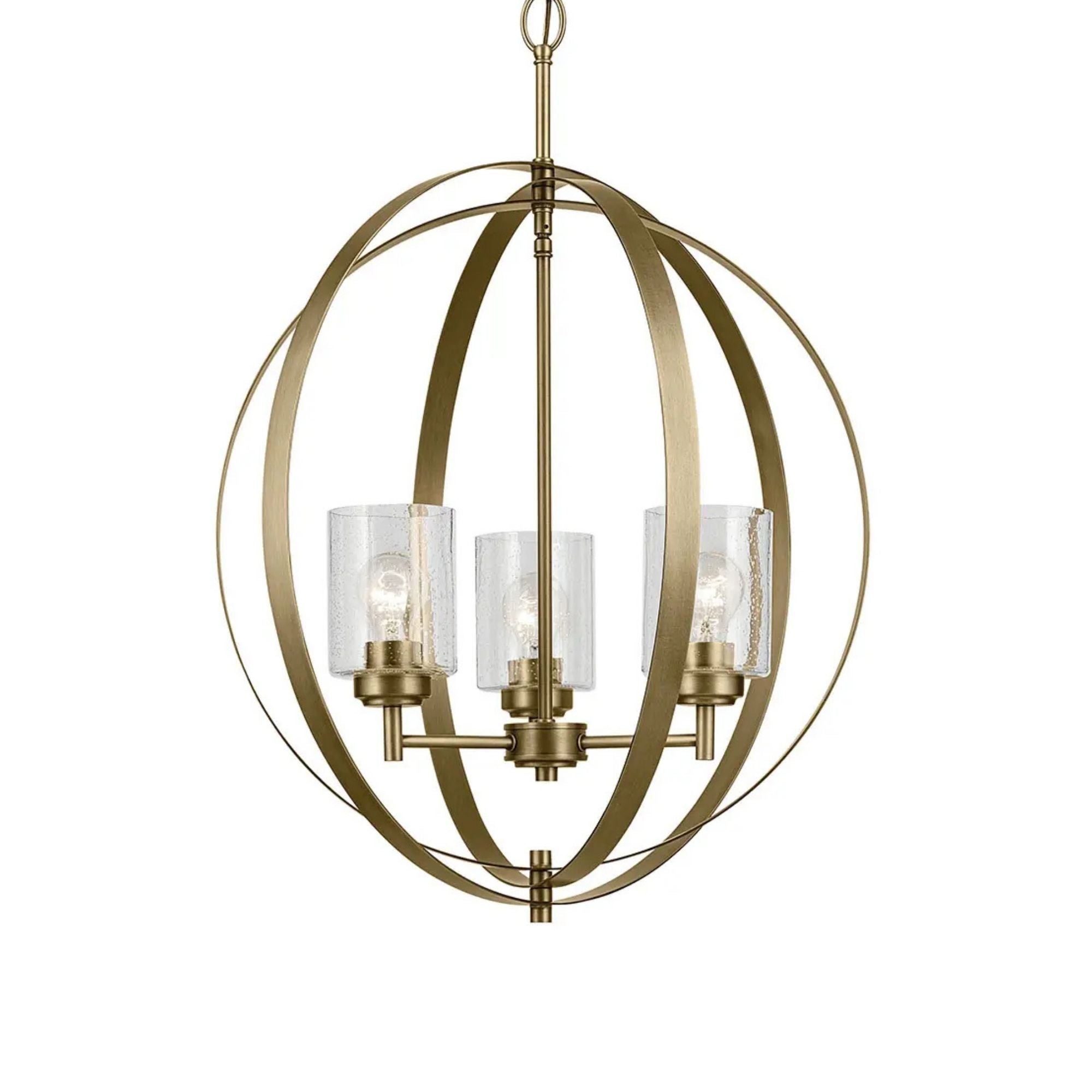 Kichler Winslow 31 in. 3-Light Chandelier, Natural Brass
