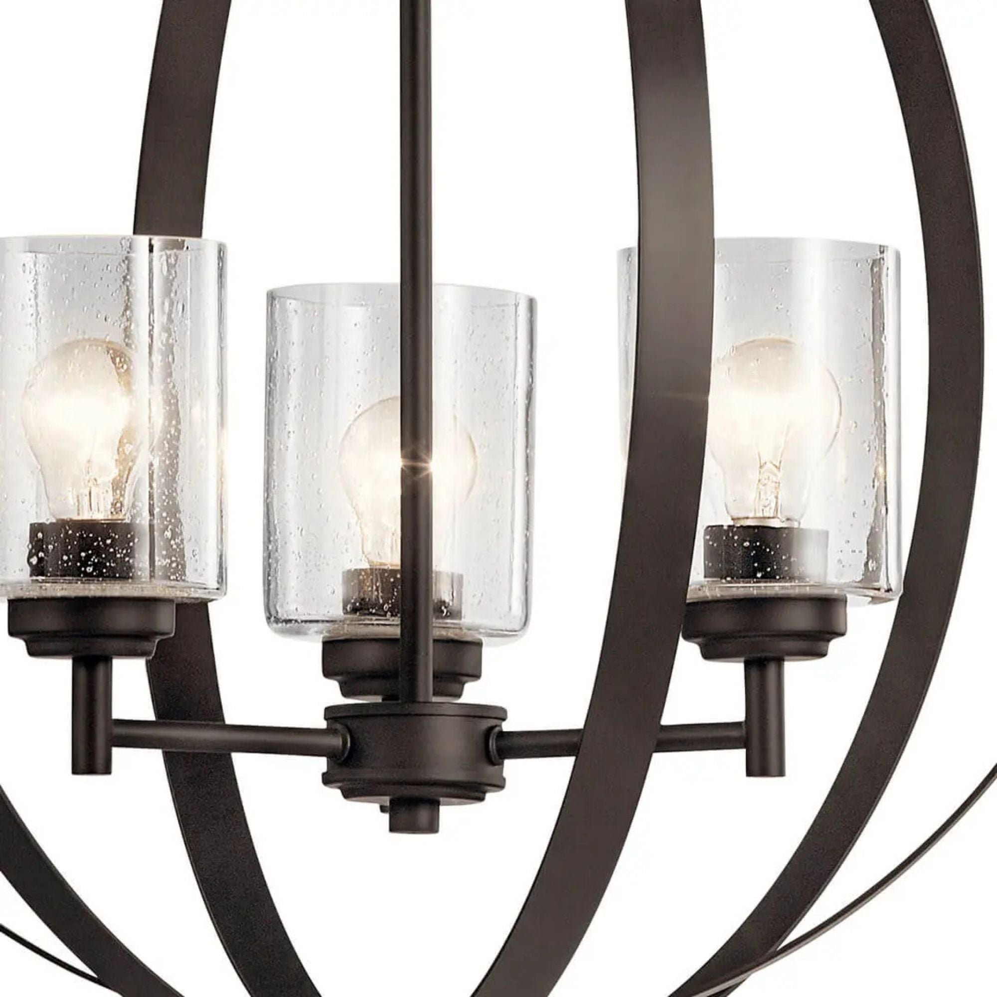 Kichler Winslow 31 in. 3-Light Chandelier, Olde Bronze with Clear Glass