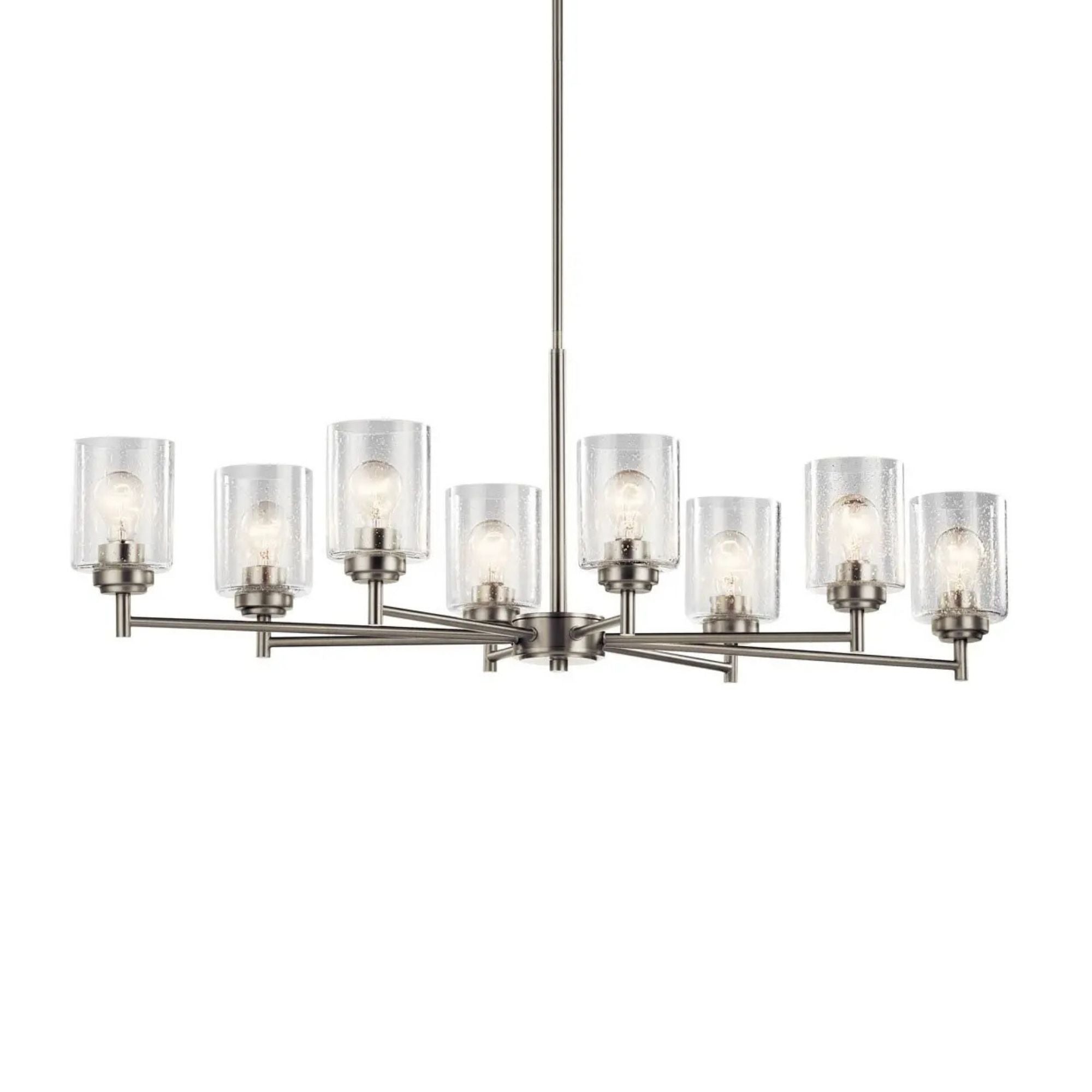 Kichler Winslow 19.9 in. 8-Light Chandelier, Brushed Nickel