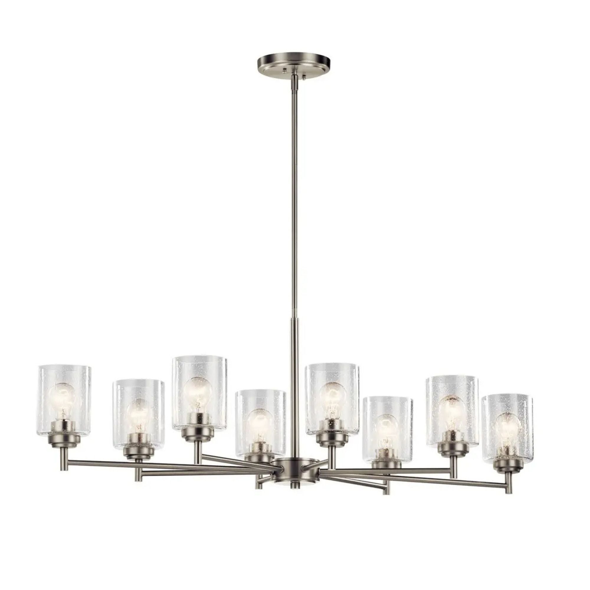 Kichler Winslow 19.9 in. 8-Light Chandelier, Brushed Nickel