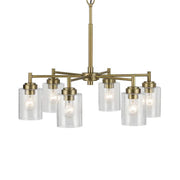 Winslow 26 in. 6-Light Chandelier, Natural Brass