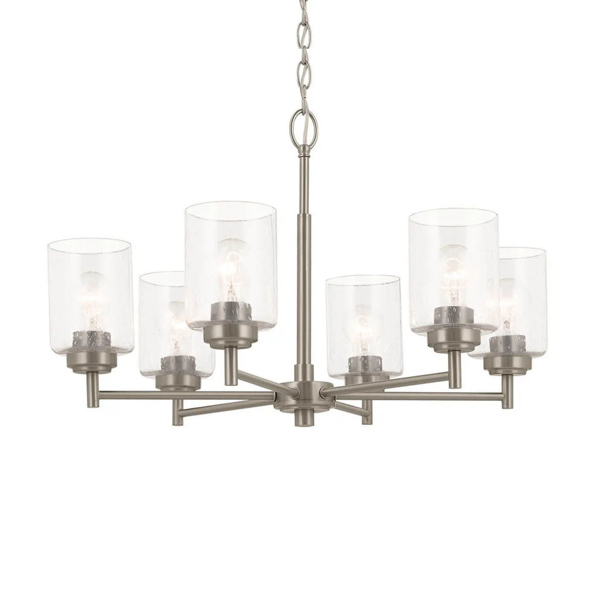 Kichler Winslow 26 in. 6-Light Chandelier, Brushed Nickel