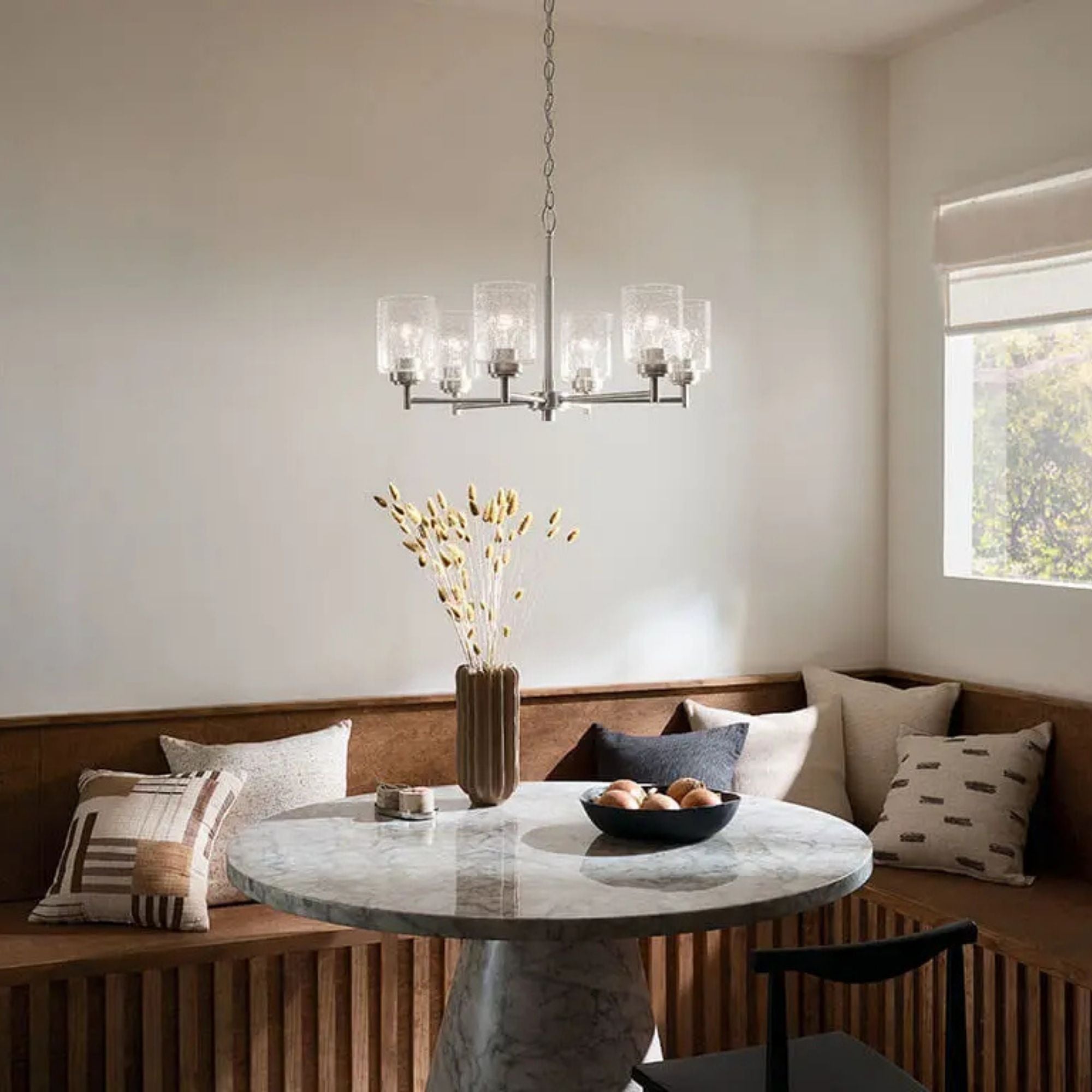Kichler Winslow 26 in. 6-Light Chandelier, Brushed Nickel