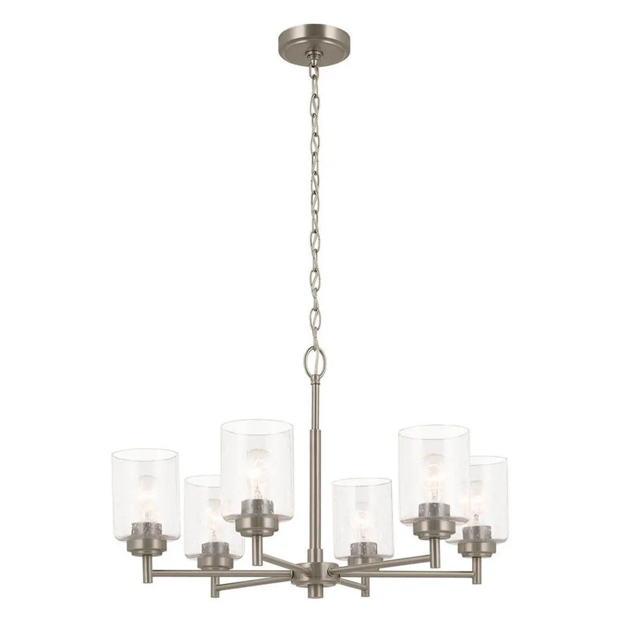 Kichler Winslow 26 in. 6-Light Chandelier, Brushed Nickel