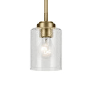 Kichler Winslow 7.25 in. Pendant Light, Natural Brass