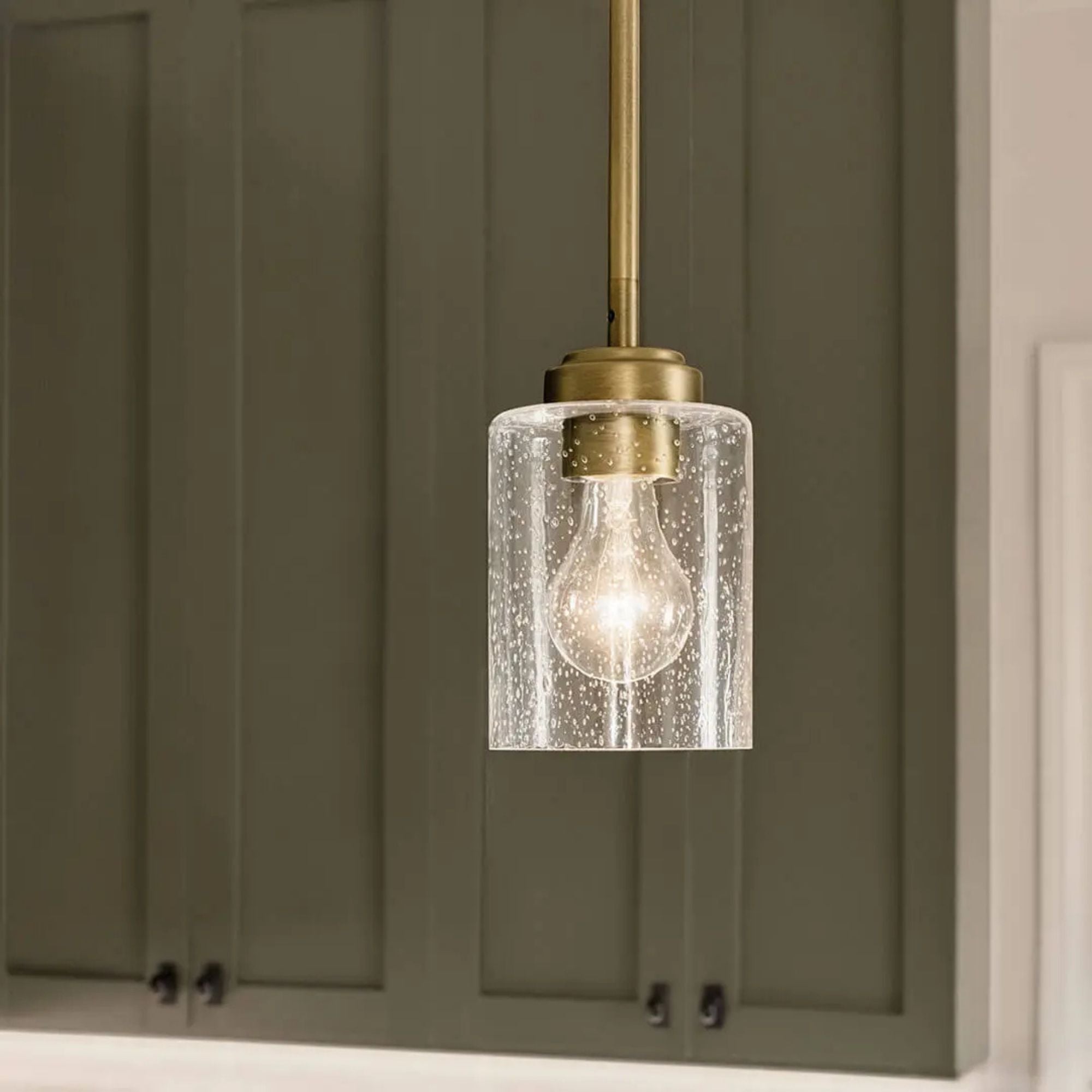Kichler Winslow 7.25 in. Pendant Light, Natural Brass