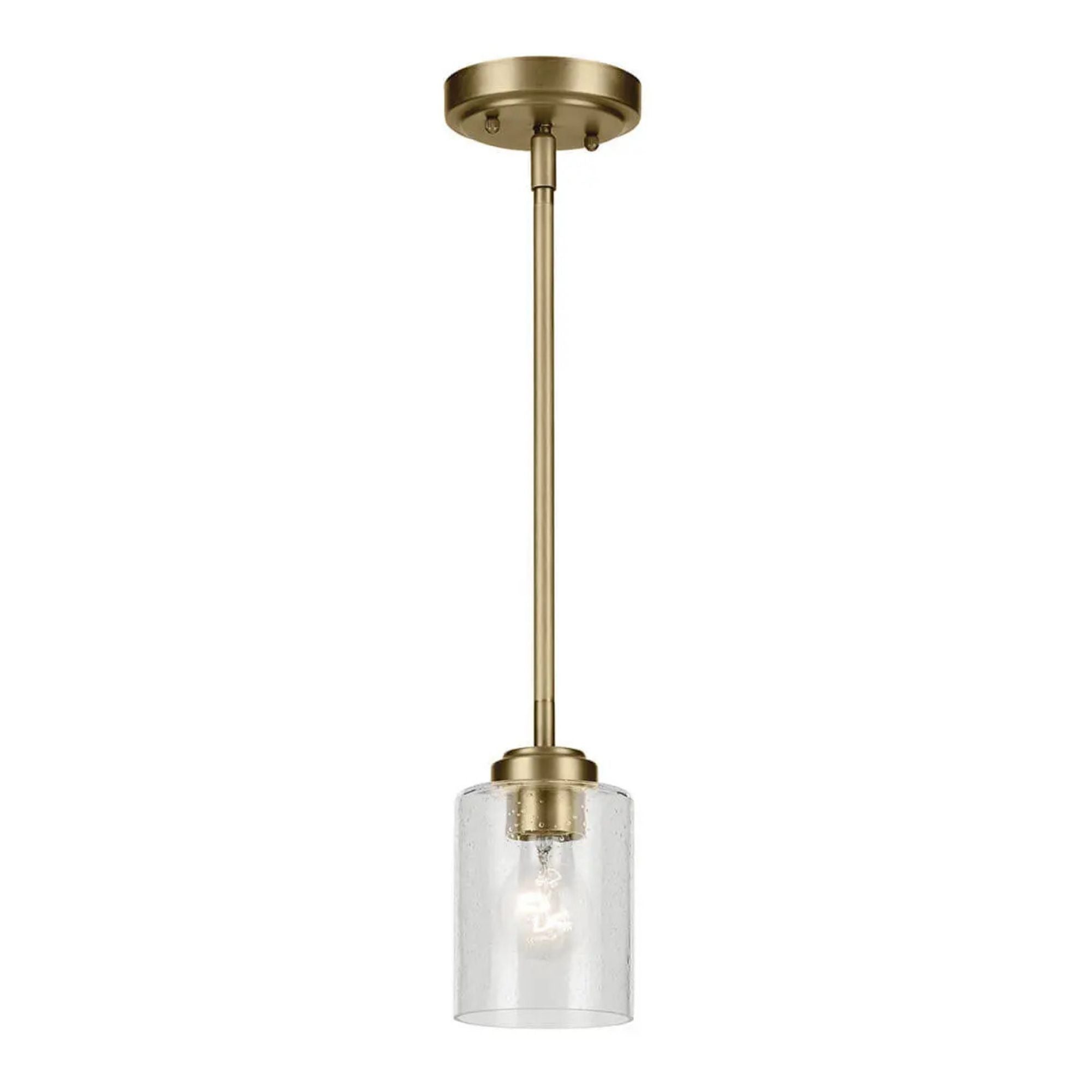 Kichler Winslow 7.25 in. Pendant Light, Natural Brass