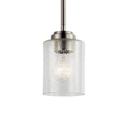 Kichler Winslow 7.5 in. Pendant Light, Brushed Nickel with Clear Glass