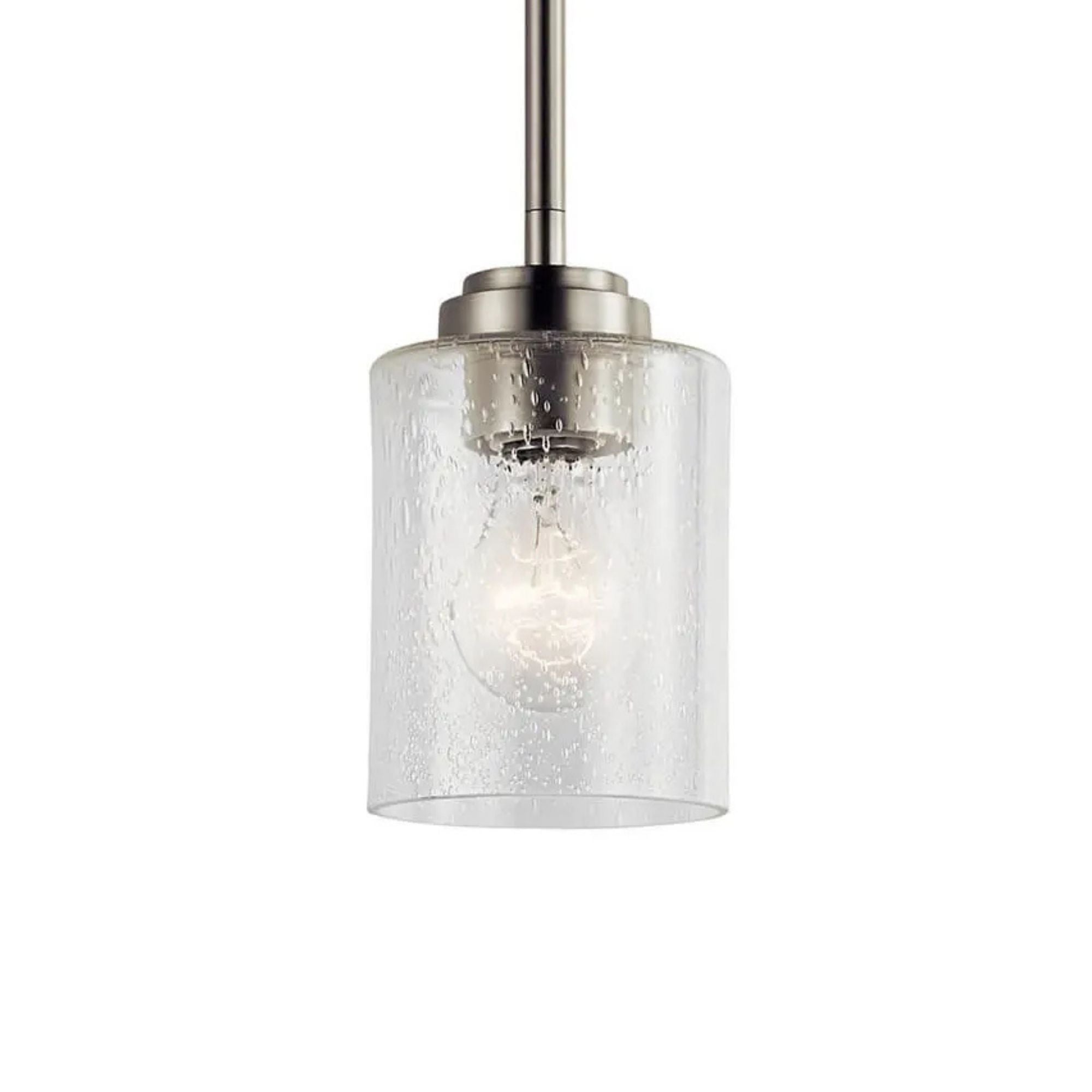 Kichler Winslow 7.5 in. Pendant Light, Brushed Nickel with Clear Glass