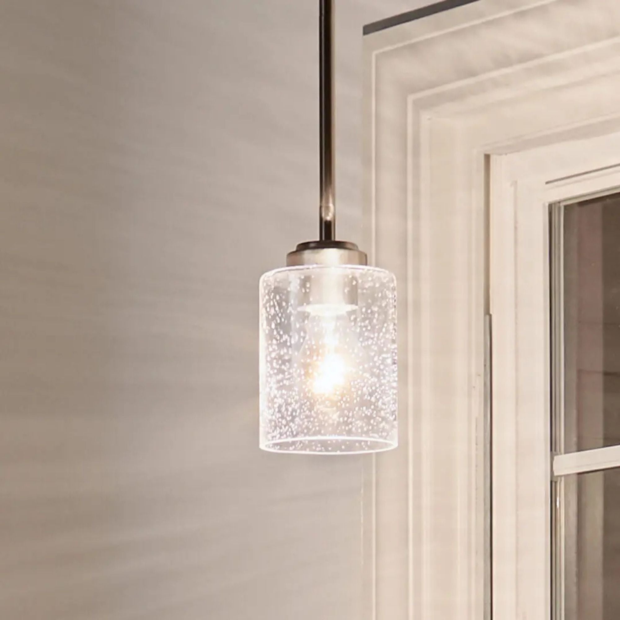 Kichler Winslow 7.5 in. Pendant Light, Brushed Nickel with Clear Glass
