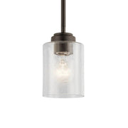 Kichler Winslow 7.5 in. Pendant Light, Olde Bronze with Clear Glass