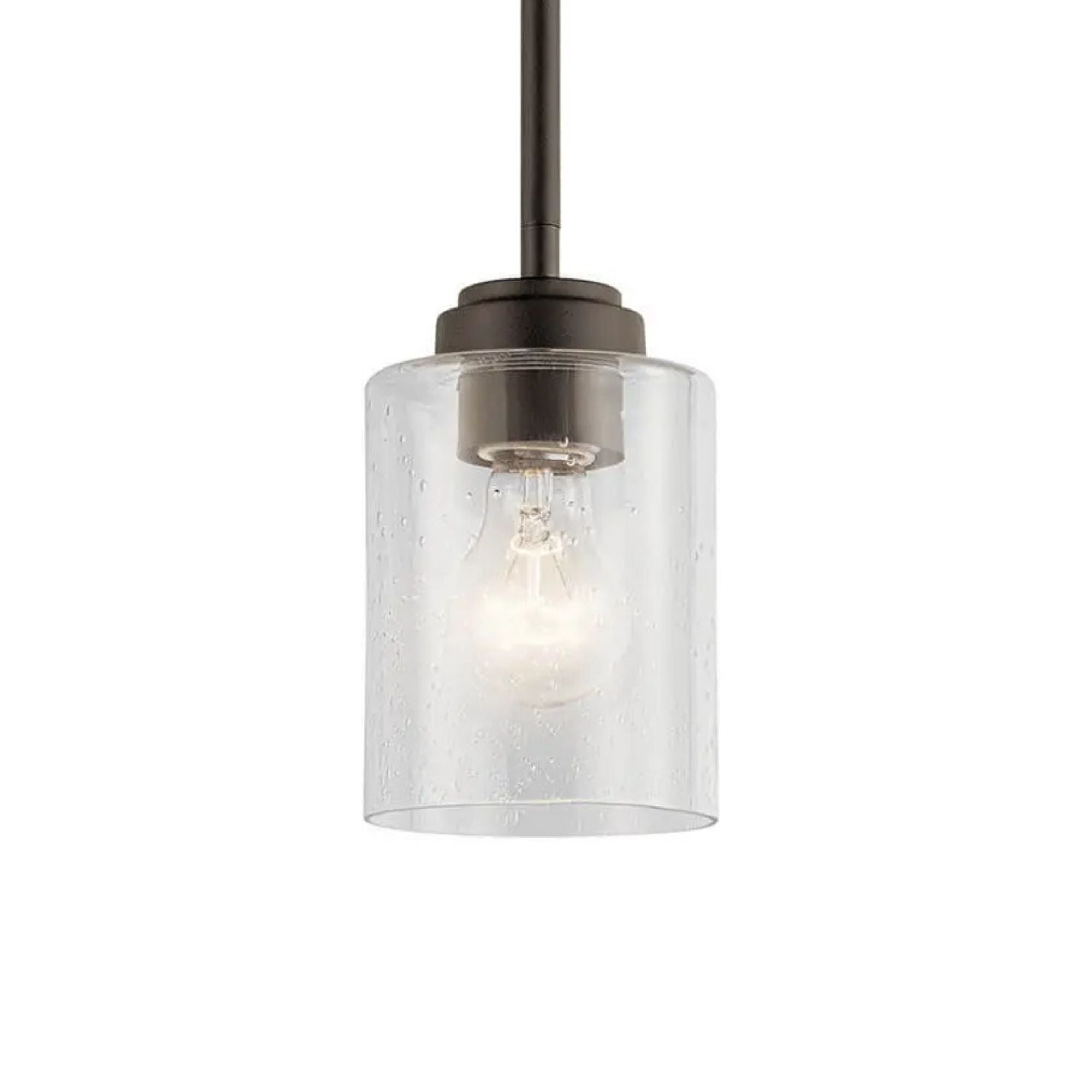 Kichler Winslow 7.5 in. Pendant Light, Olde Bronze with Clear Glass