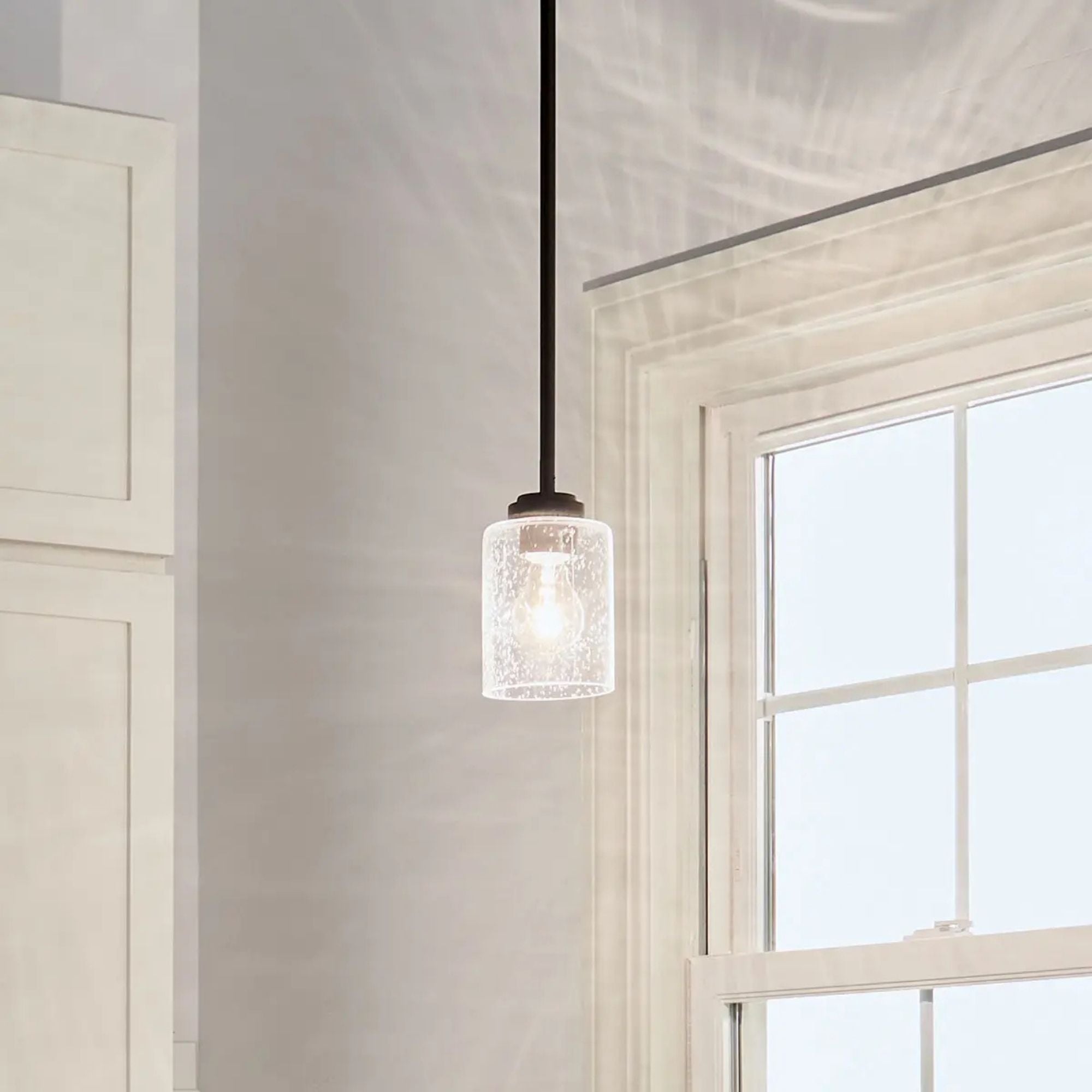 Kichler Winslow 7.5 in. Pendant Light, Olde Bronze with Clear Glass