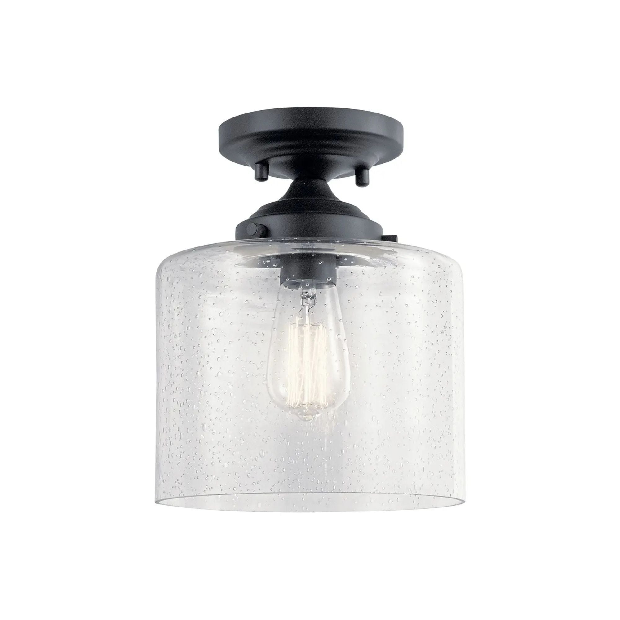 Winslow 9" Semi-Flush Mount, Black Finish