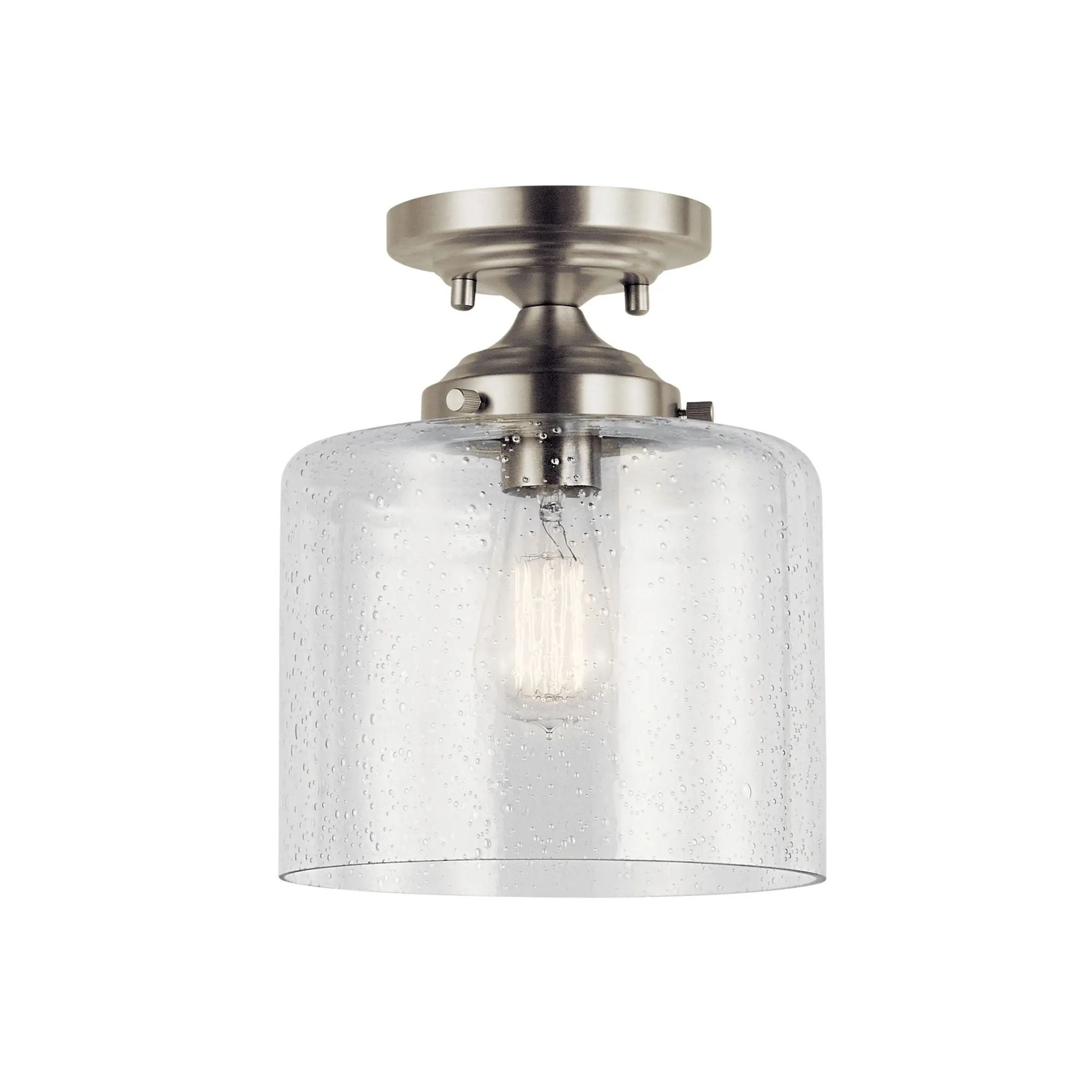 Winslow 9" Semi-Flush Mount, Brushed Nickel Finish