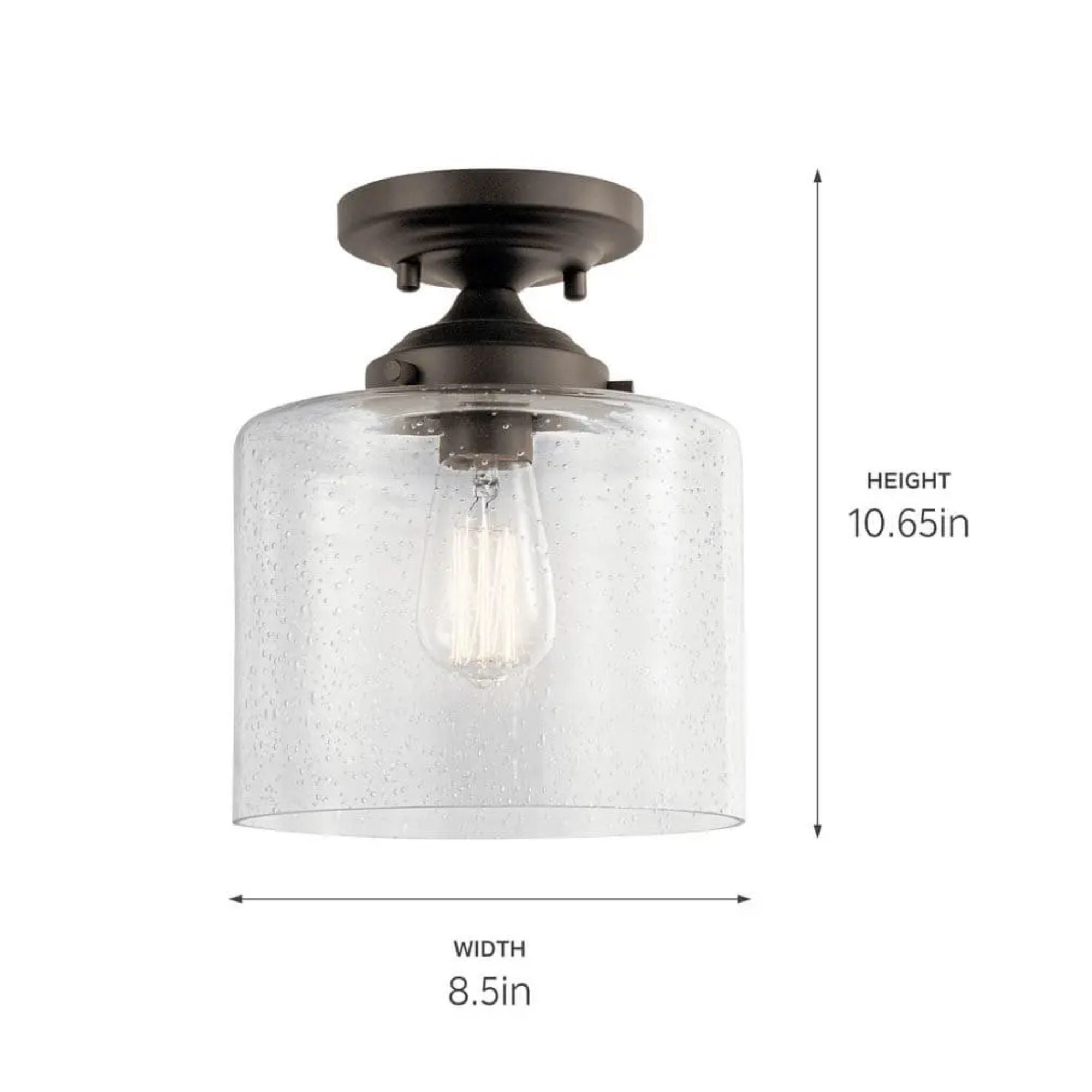 Winslow 9" Semi-Flush Mount, Olde Bronze Finish