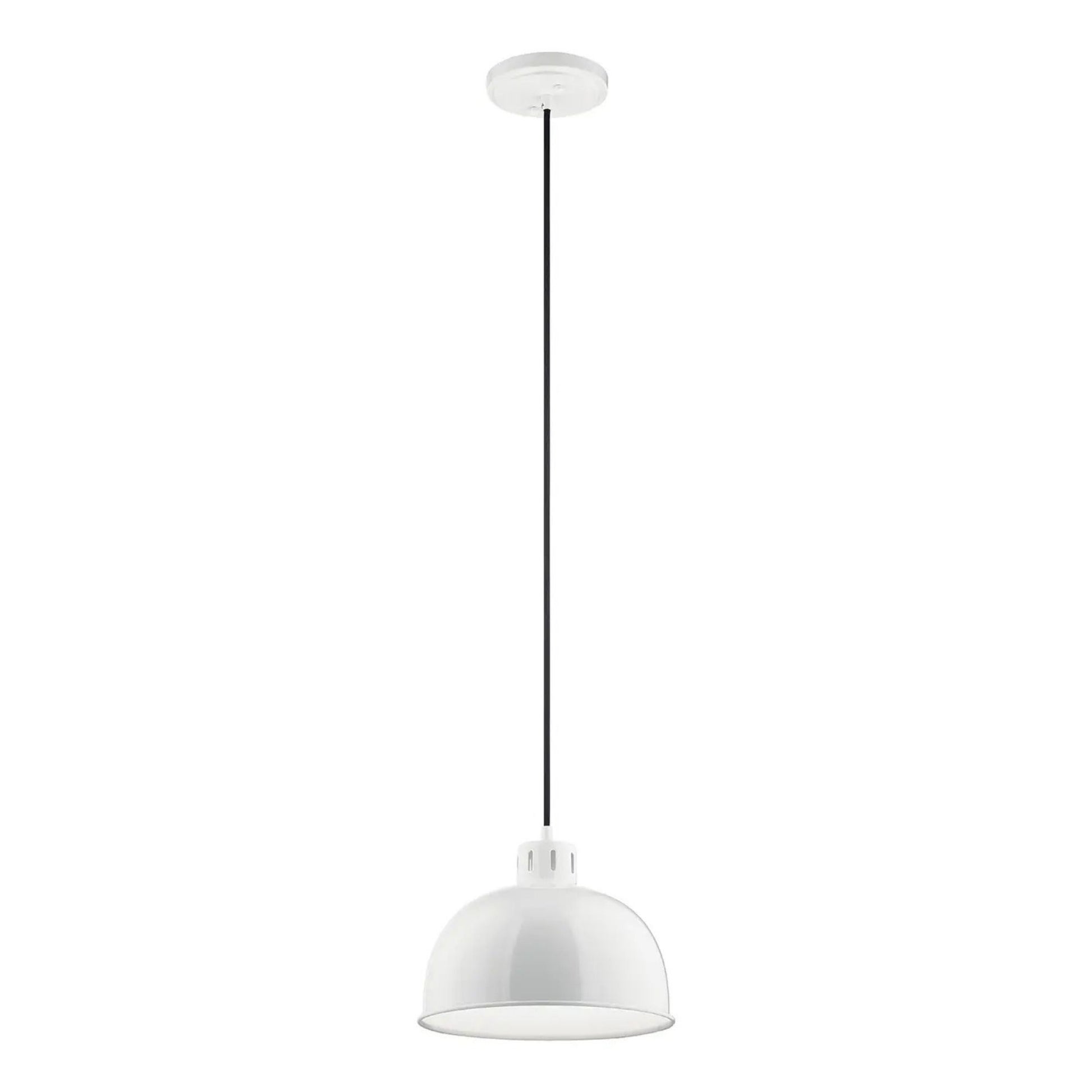 Kichler Lighting - Zailey 12" Dome Pendant, White Finish | Bees Lighting