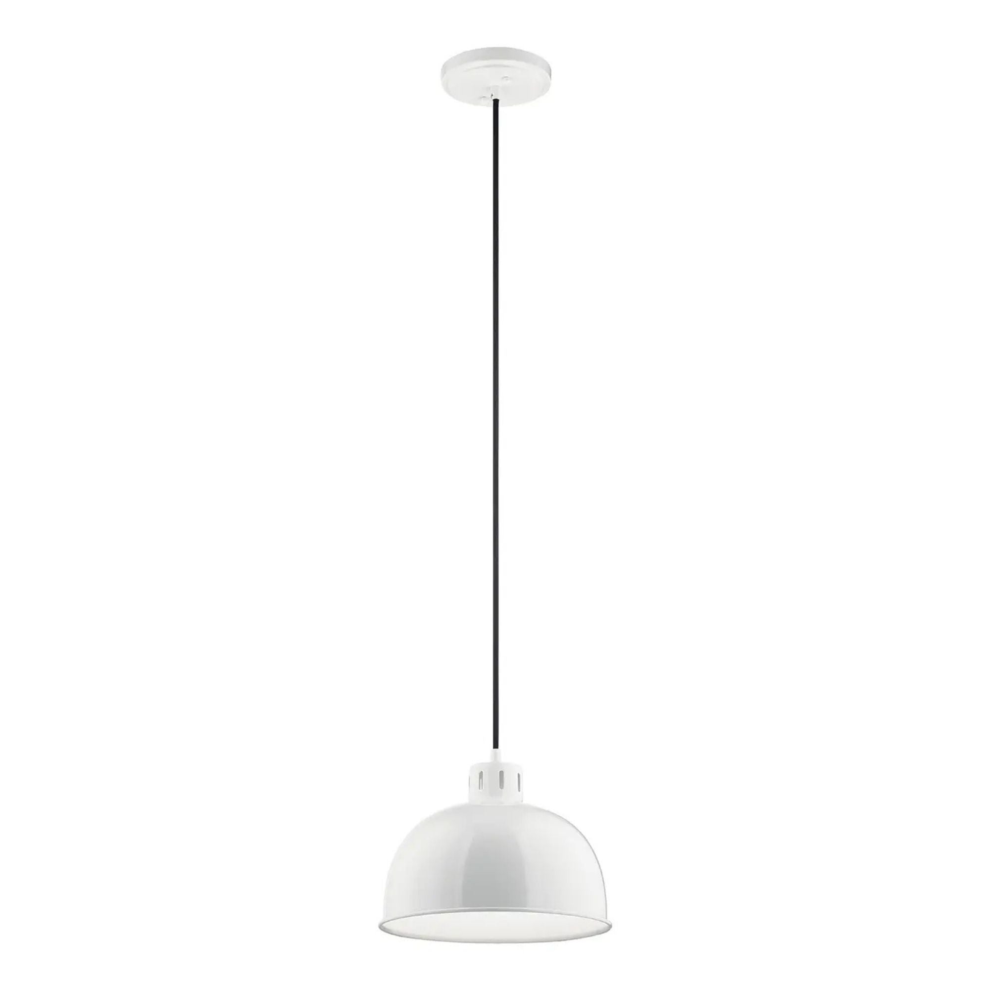 Kichler Lighting - Zailey 12" Dome Pendant, White Finish | Bees Lighting